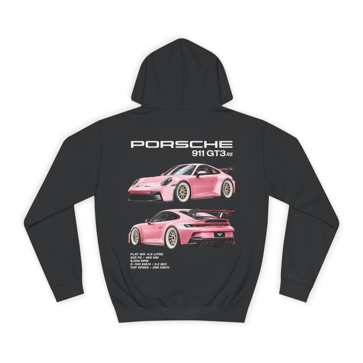 Pink Sports Car Racing Hoodie