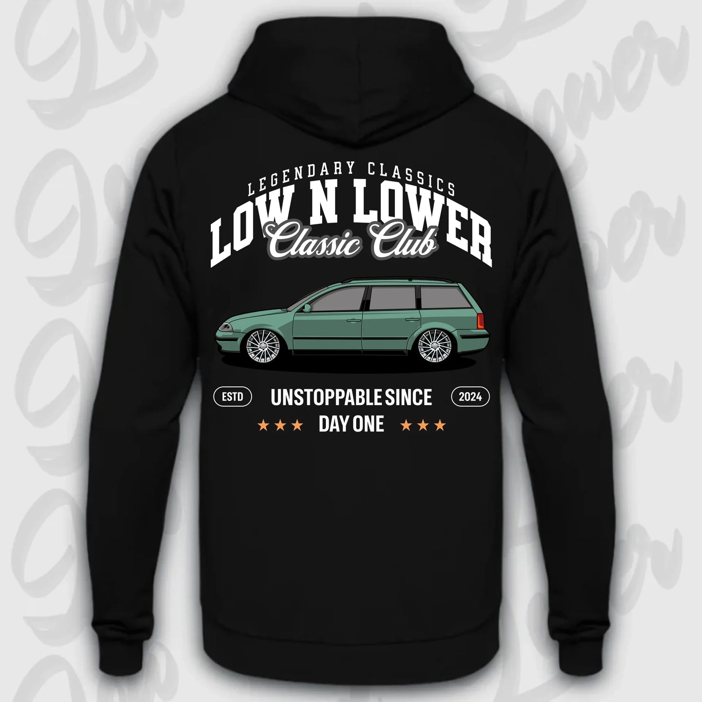 Mockup Stand hoodie teeinblue -