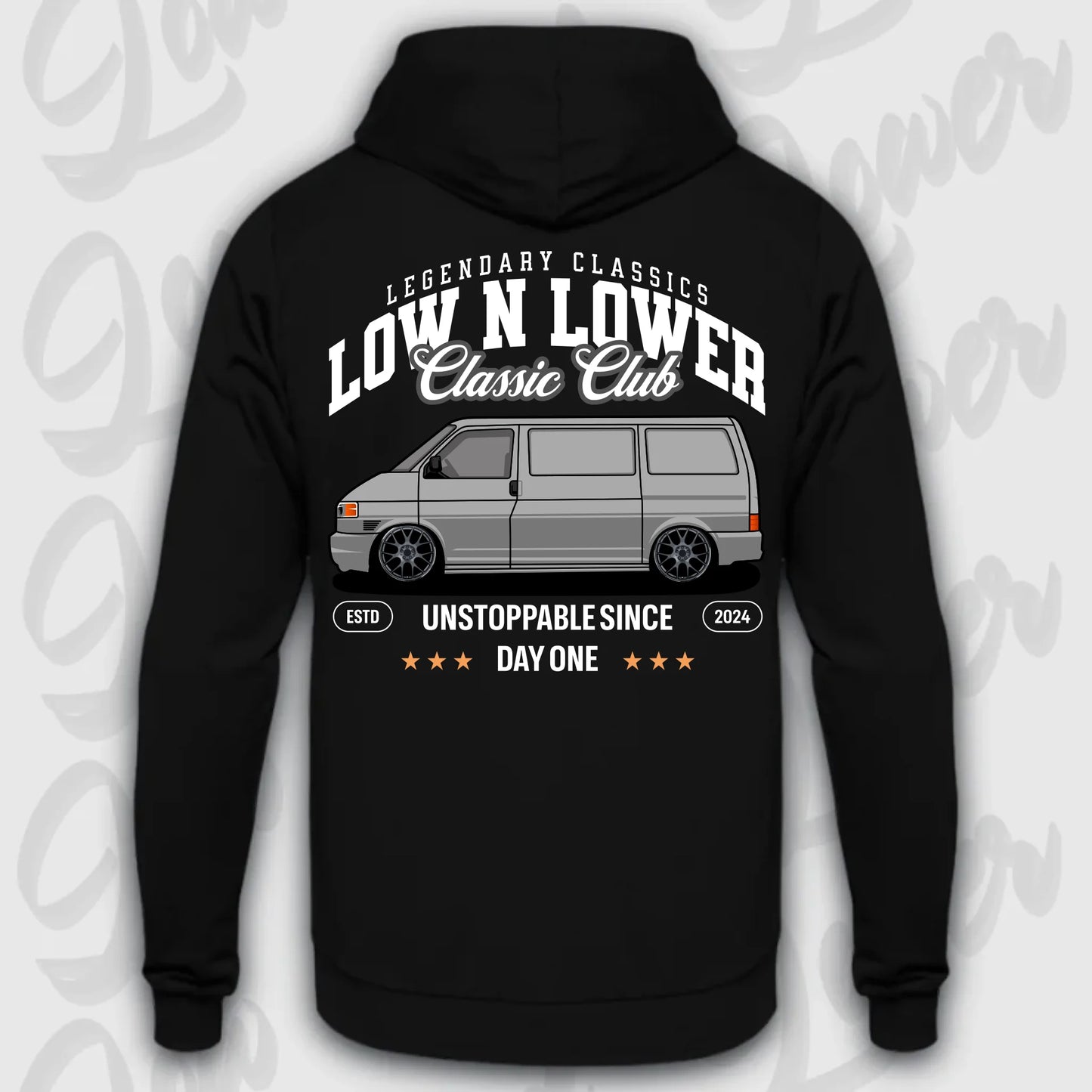 Mockup Stand hoodie teeinblue -