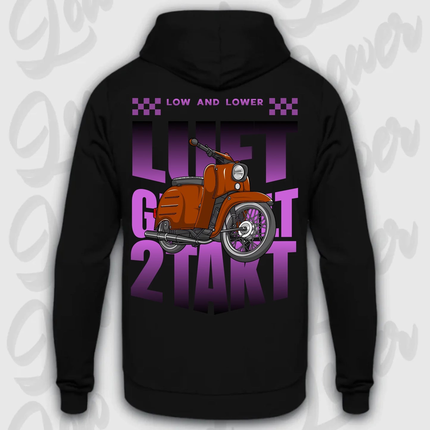 Mockup Stand hoodie teeinblue -