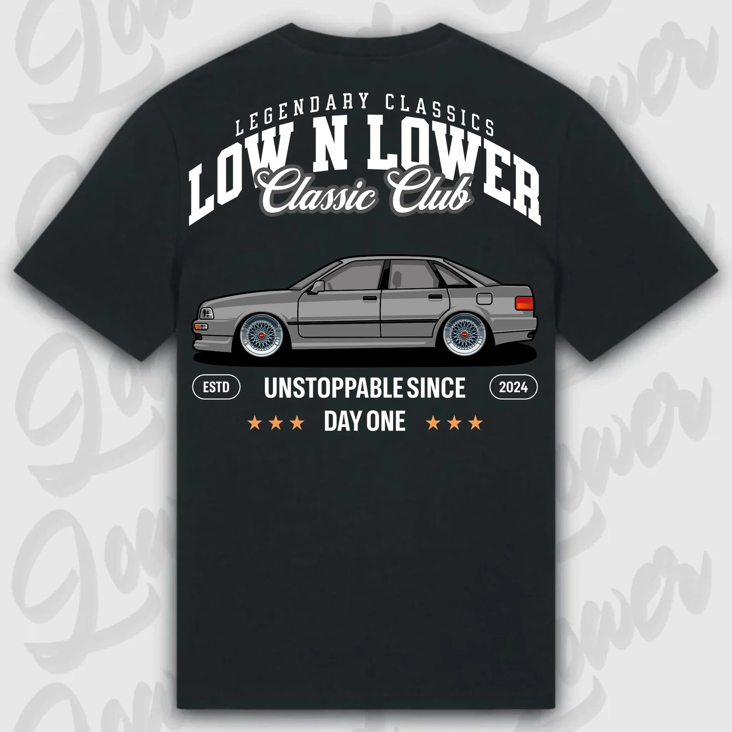 Mockup Stand shirt teeinblue - shirt Over 1