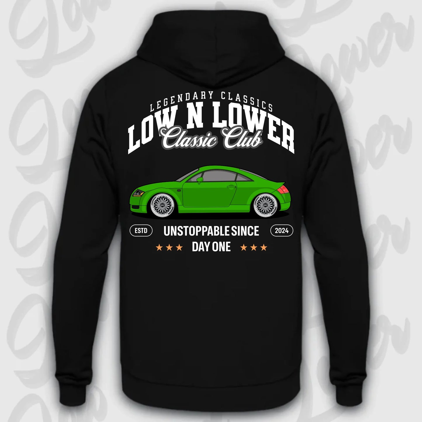 Mockup Stand hoodie teeinblue -