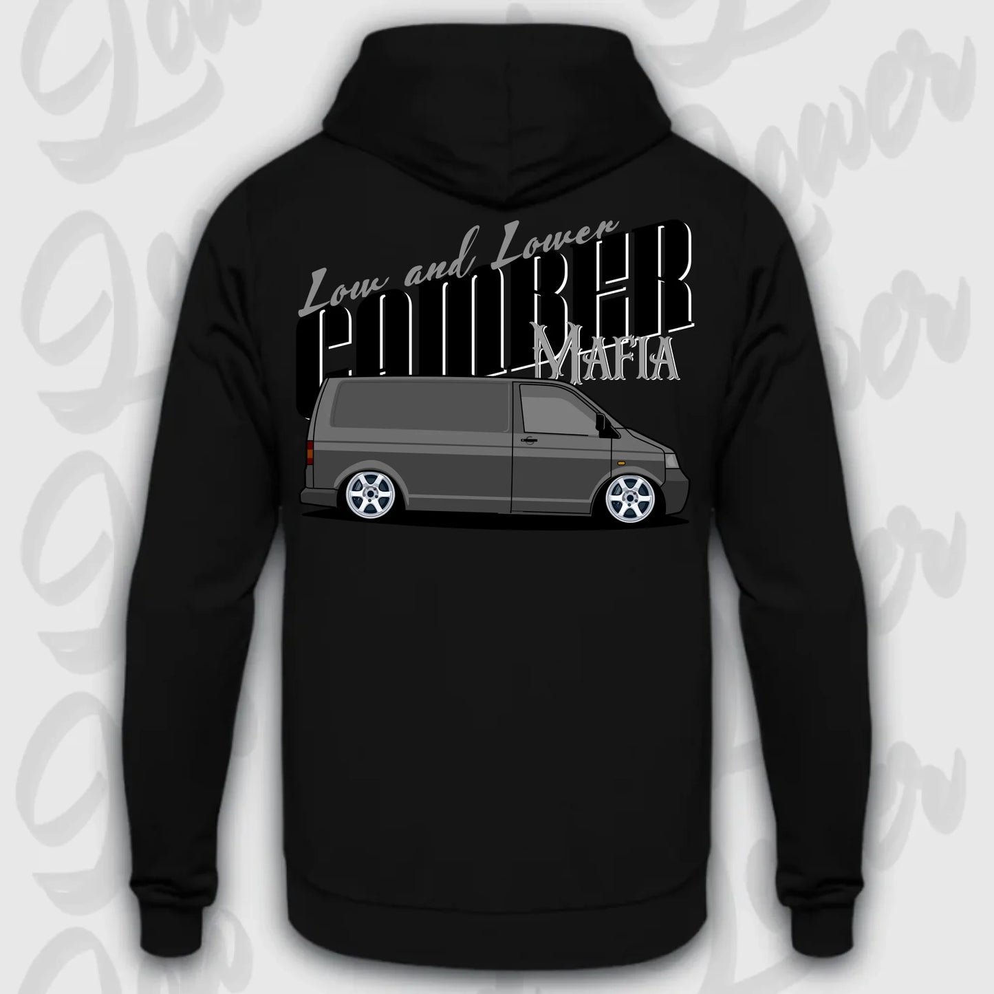 Mockup Stand hoodie teeinblue -