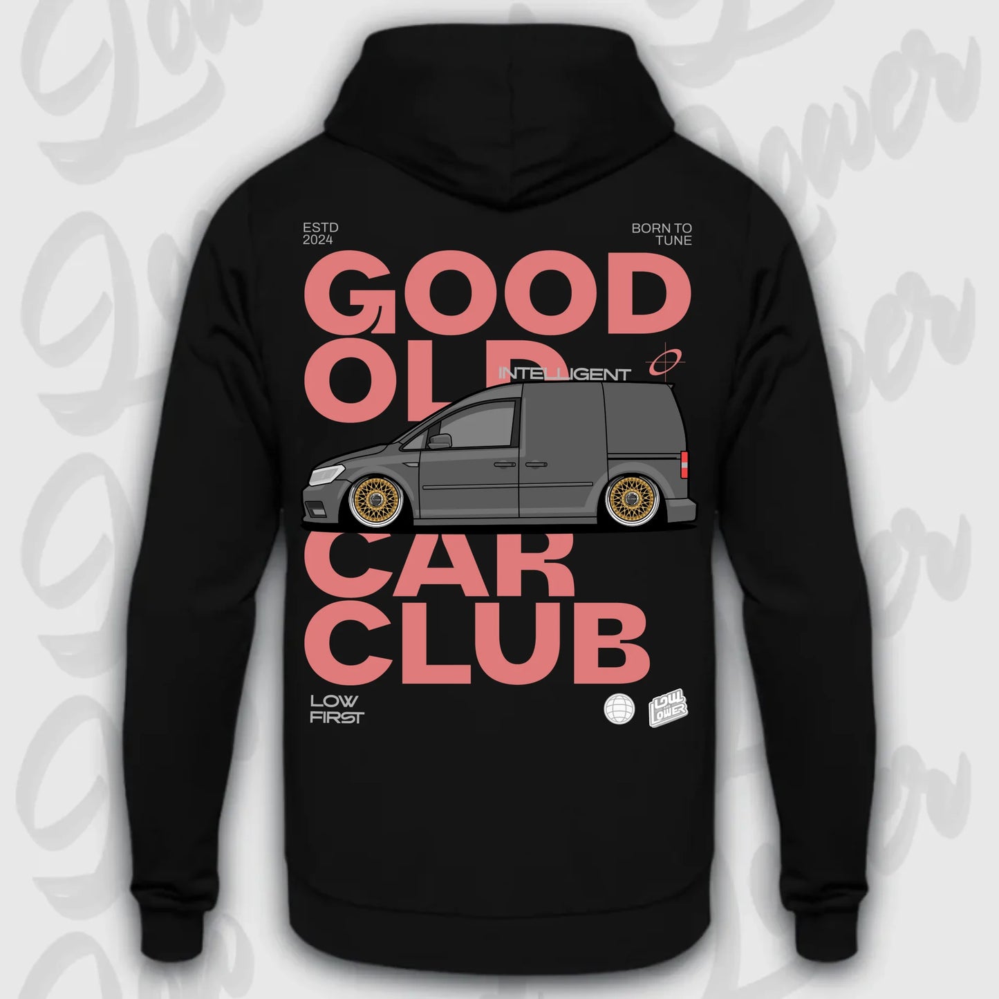 Mockup Stand hoodie teeinblue -