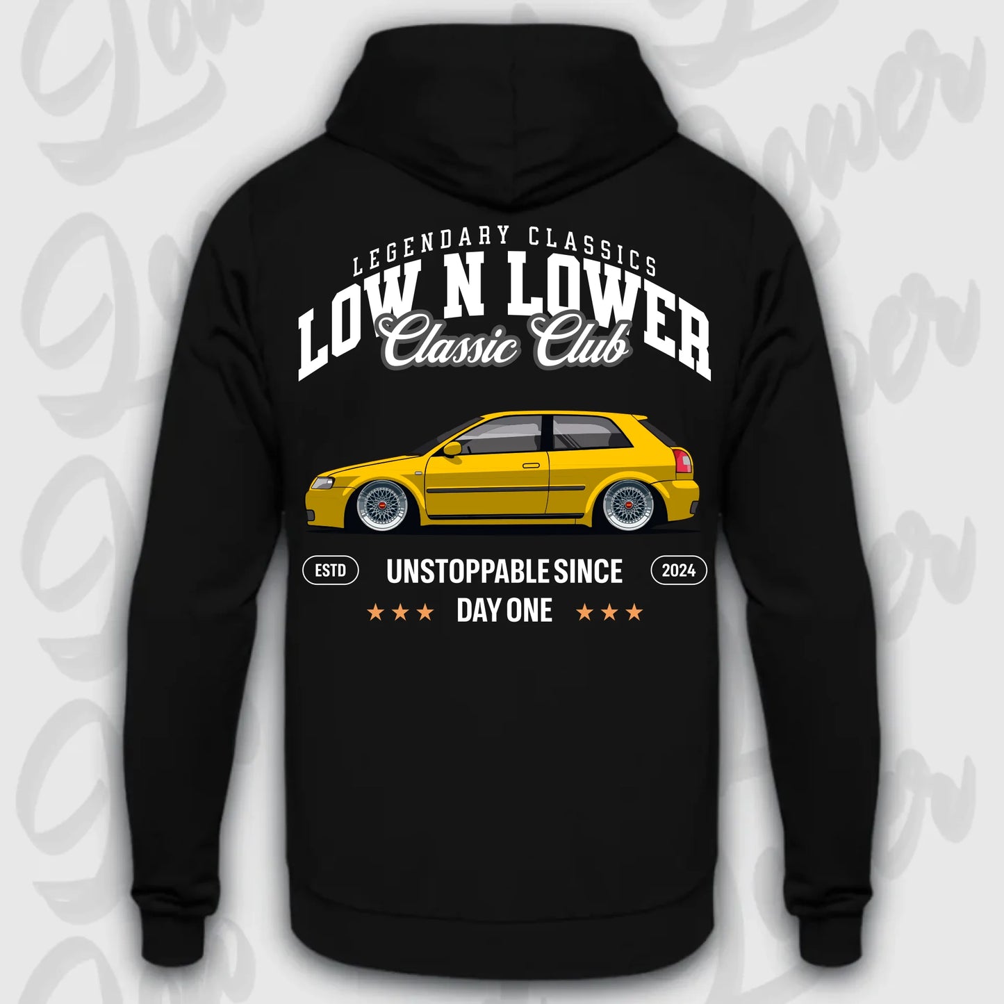 Mockup Stand hoodie teeinblue -