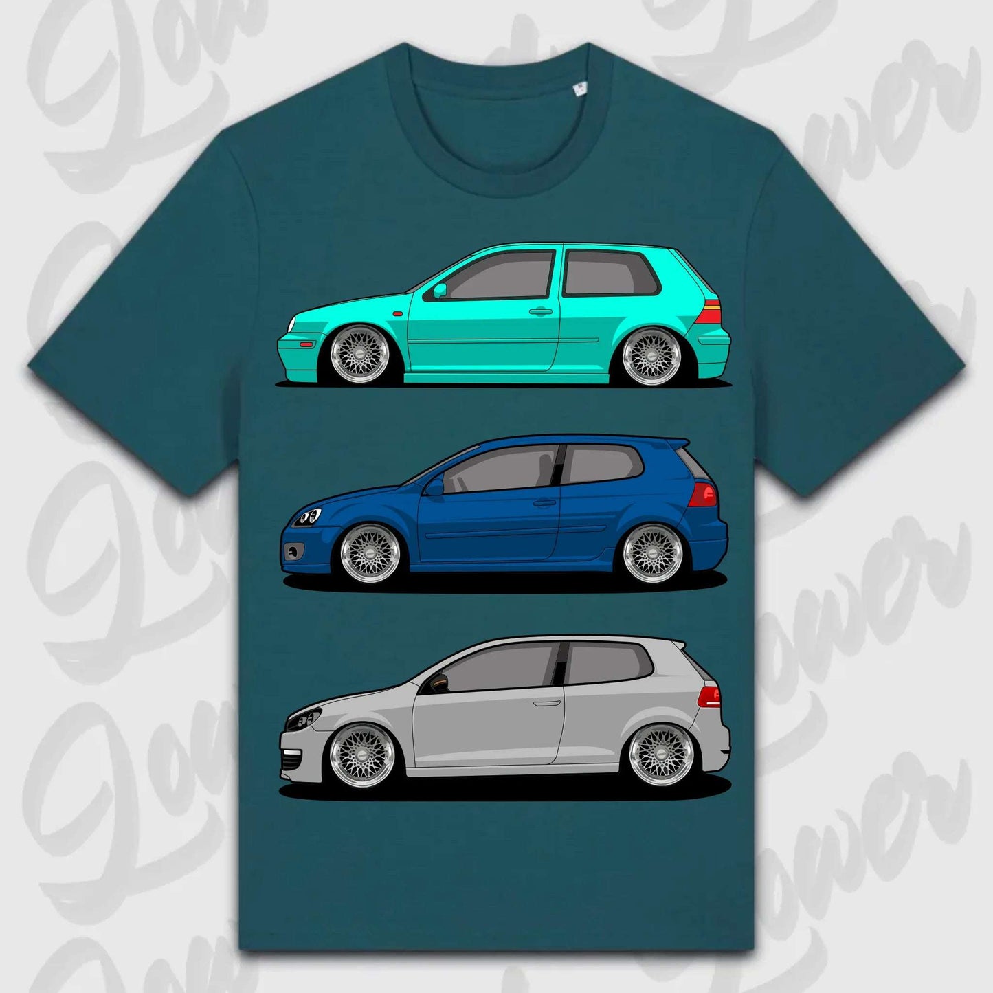 T-Shirt MK4 - MK6 - personalisierbar Standard T-Shirt ( Front Print ) Glazed-Green XXL