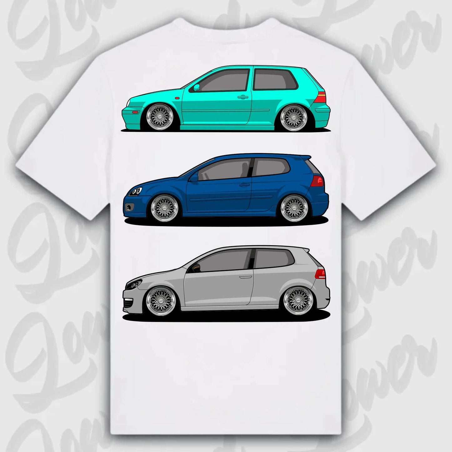 T-Shirt MK4 - MK6 - personalisierbar Standard T-Shirt ( Back Print ) White