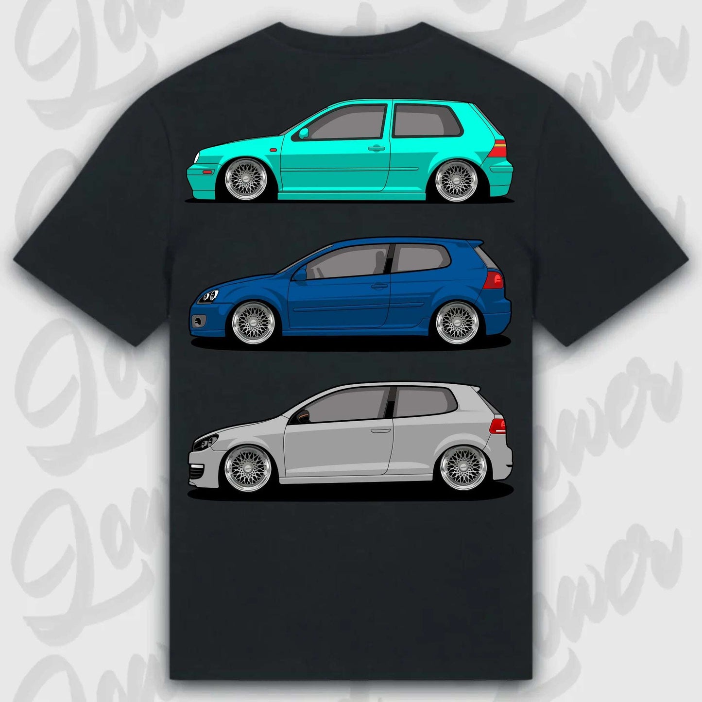 T-Shirt MK4 - MK6 - personalisierbar Standard T-Shirt ( Back Print ) Black