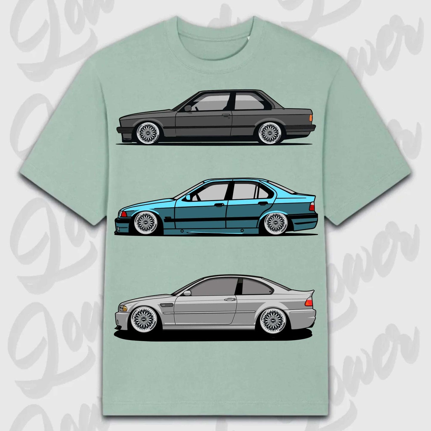 T-Shirt E30 - E46 - personalisierbar Oversized T-Shirt ( Front Print ) Aloe