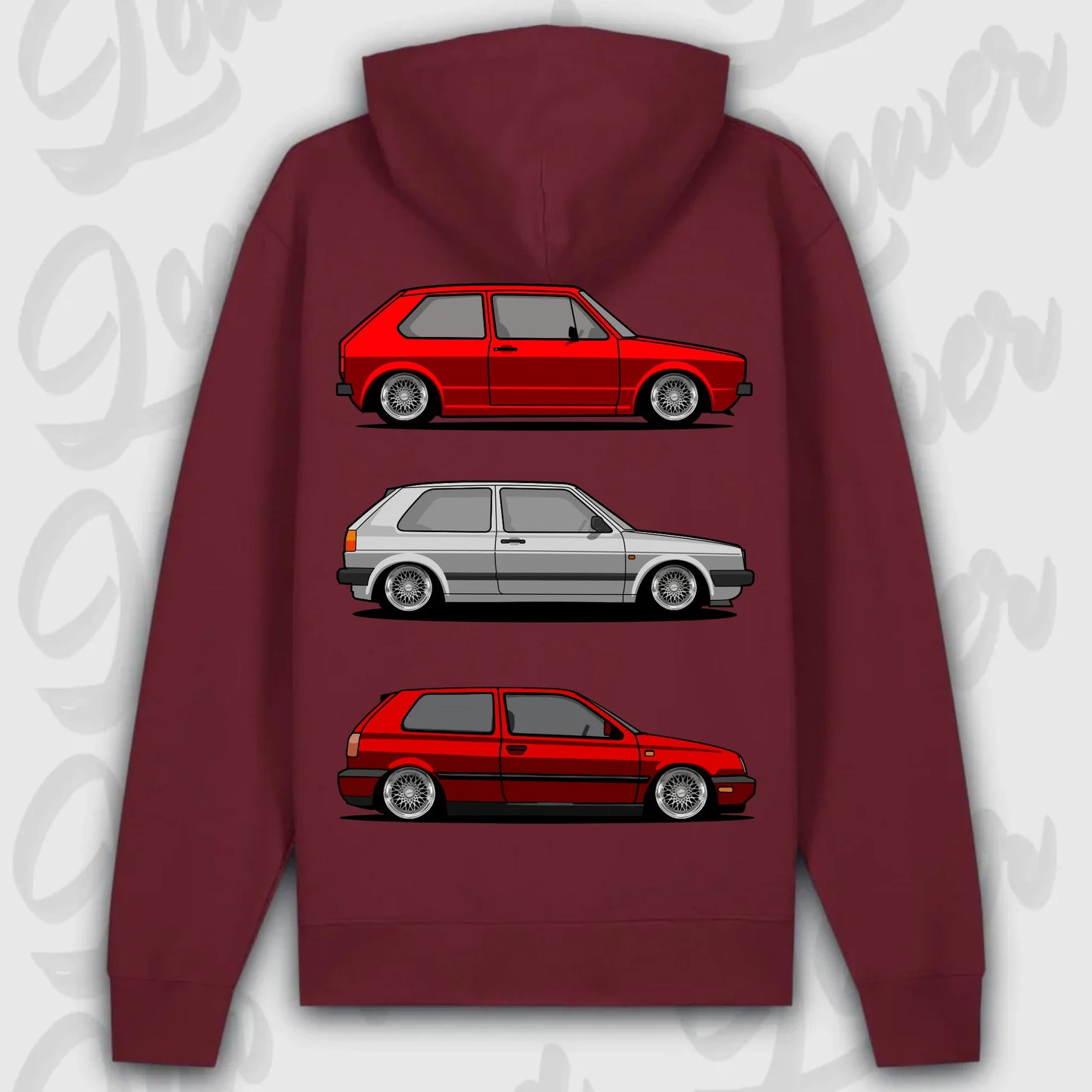 Hoodie MK1 - MK3 - personalisierbar Premium Hoodie Burgundy