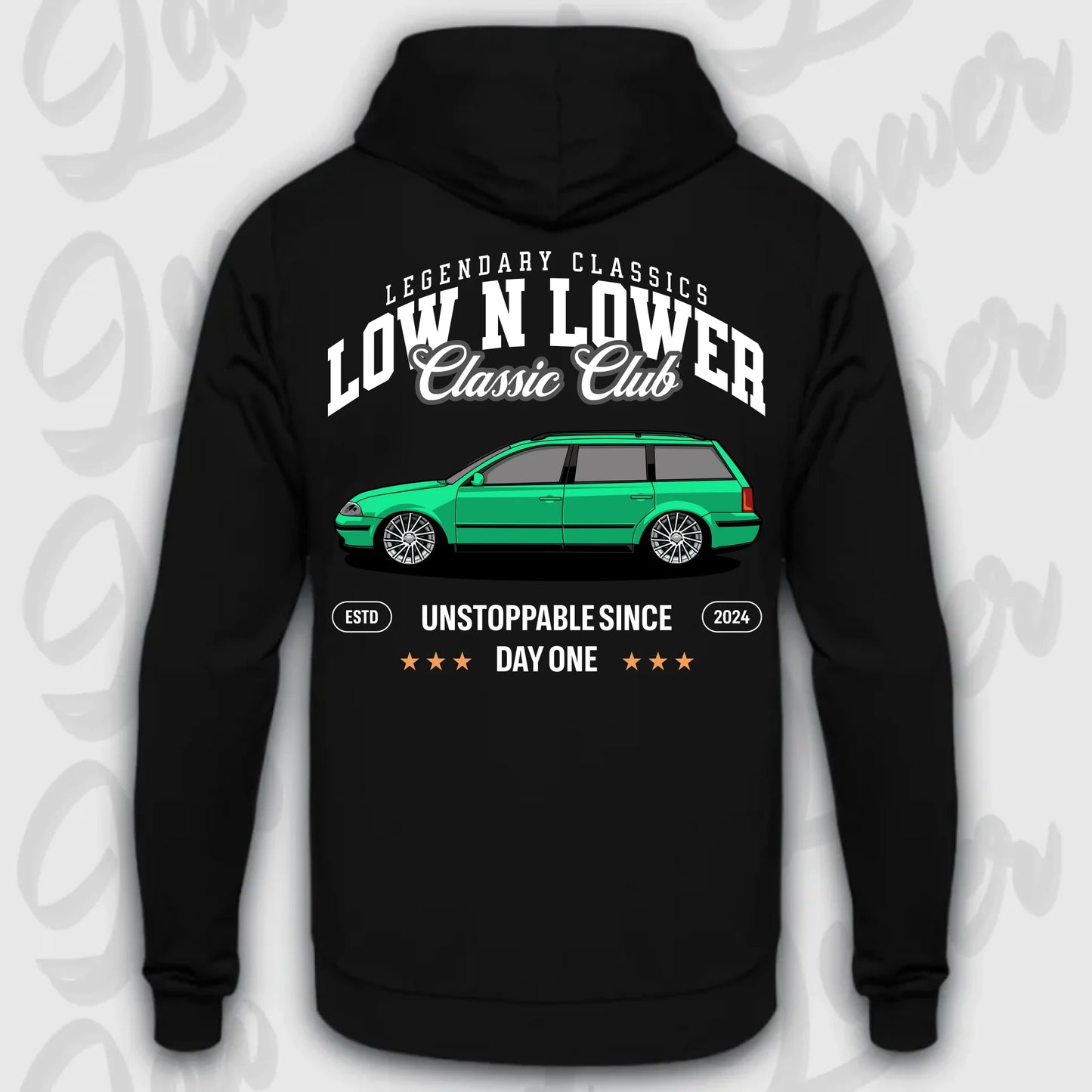 Mockup Stand hoodie teeinblue -