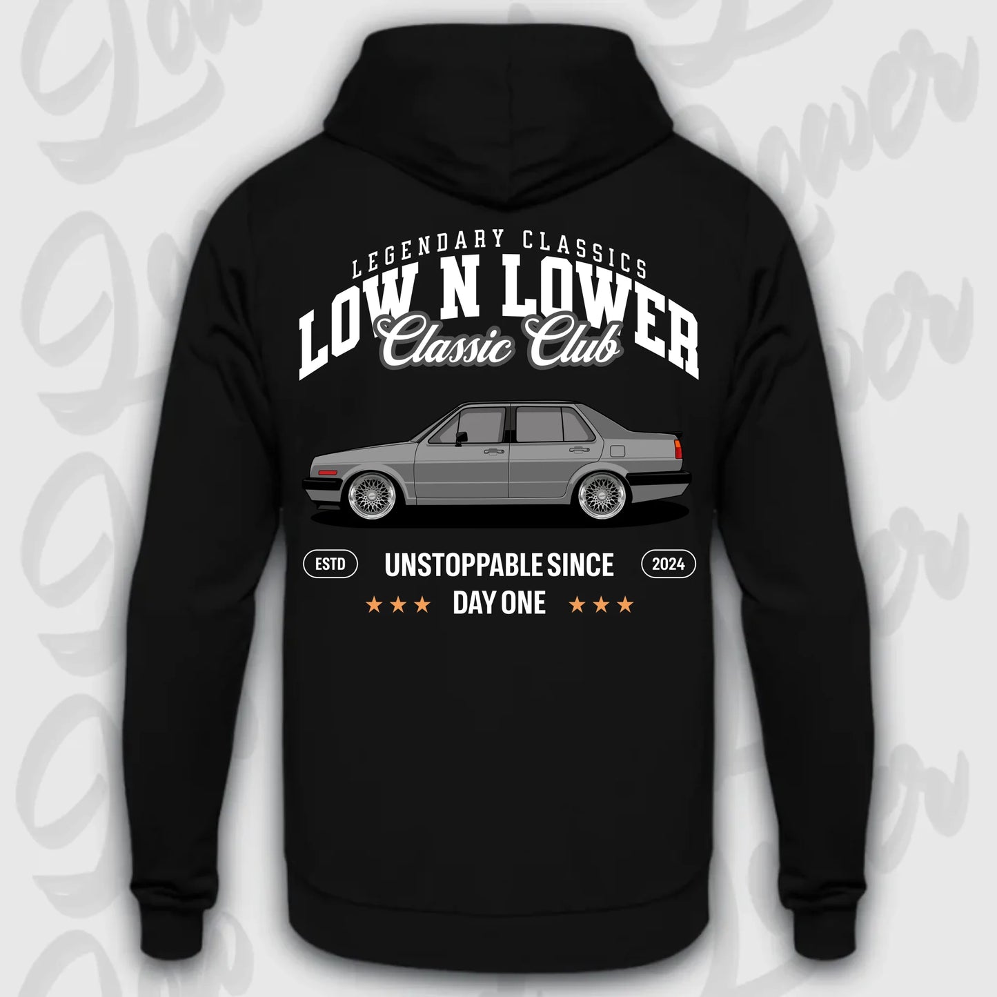 Mockup Stand hoodie teeinblue -
