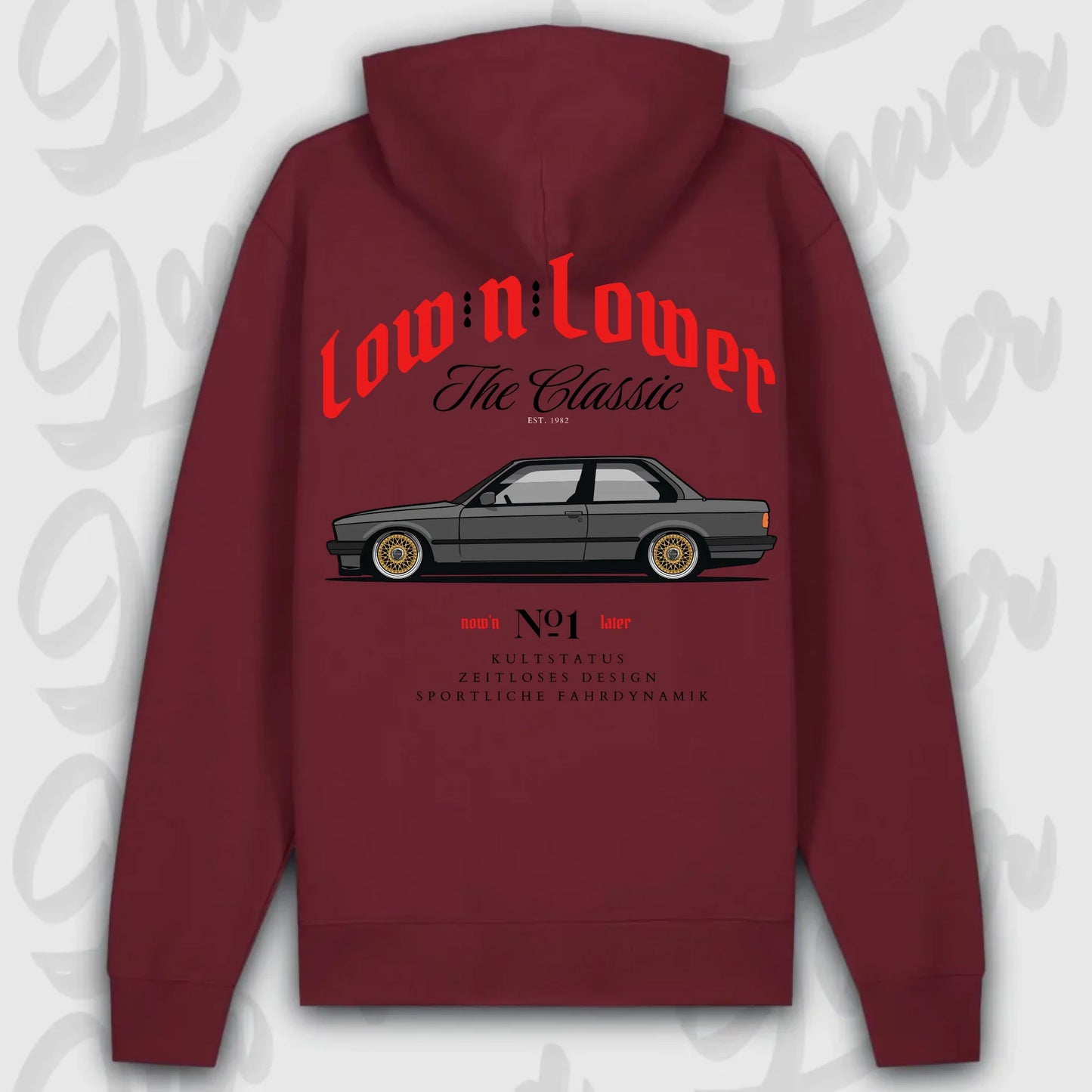 Hoodie E30 - personalisierbar Premium Hoodie Burgundy