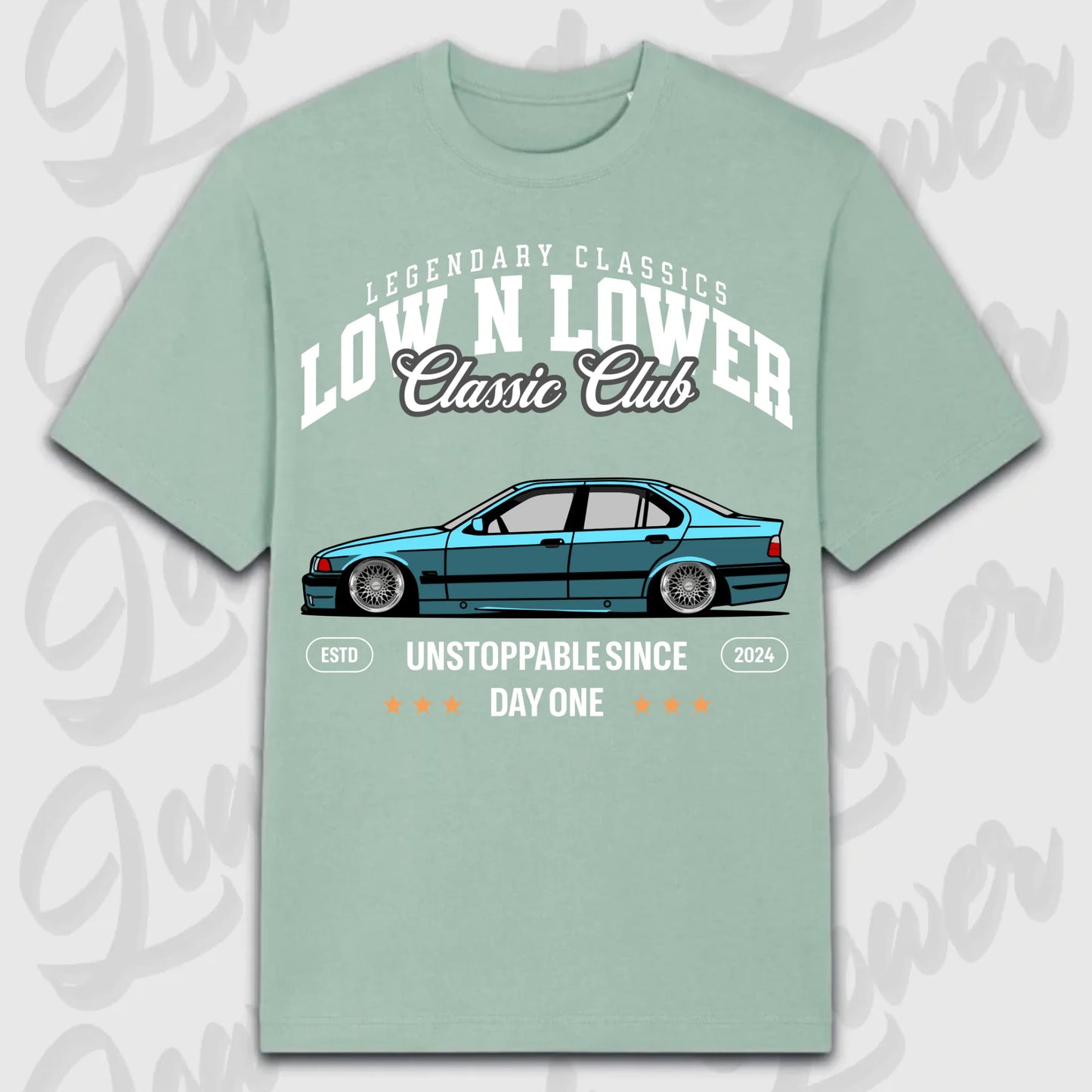T-Shirt E36 - personalisierbar Oversized T-Shirt ( Front Print ) Aloe