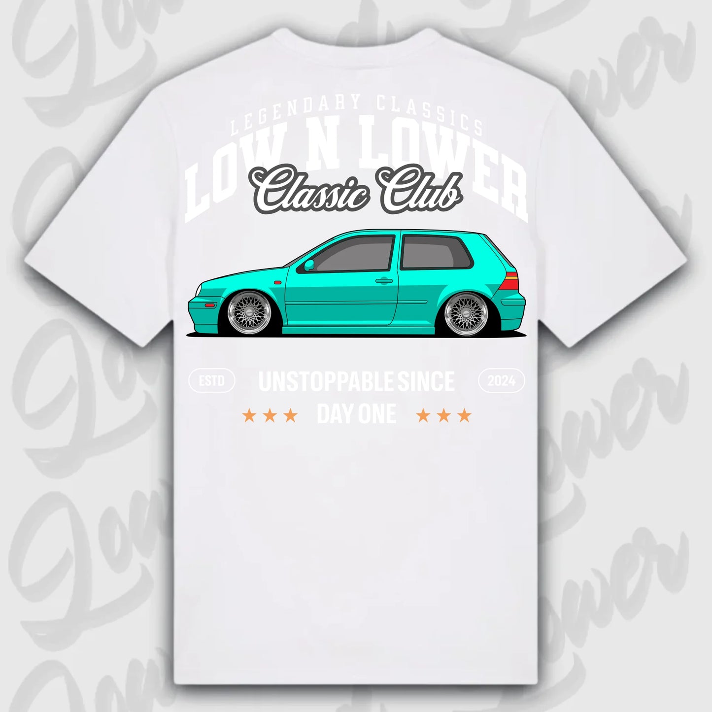 Mockup Stand shirt teeinblue - Shirt 4