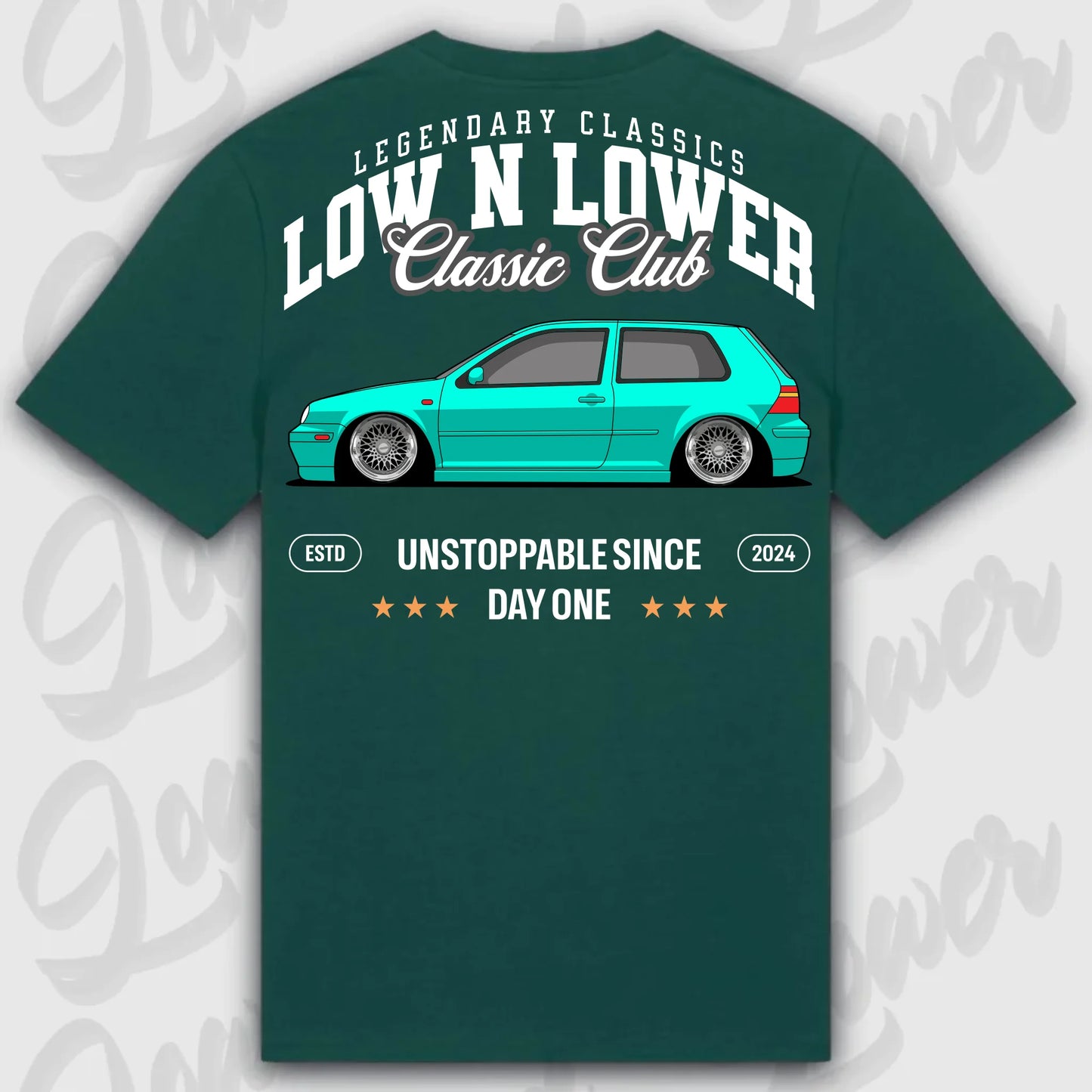 Mockup Stand shirt teeinblue -