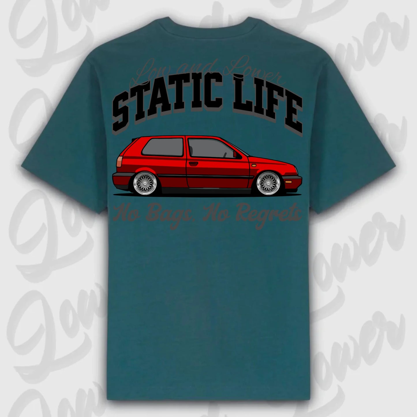 T-Shirt MK3/ MK3 Variant - personalisierbar Oversized T-Shirt ( Back Print ) Glazed-Green