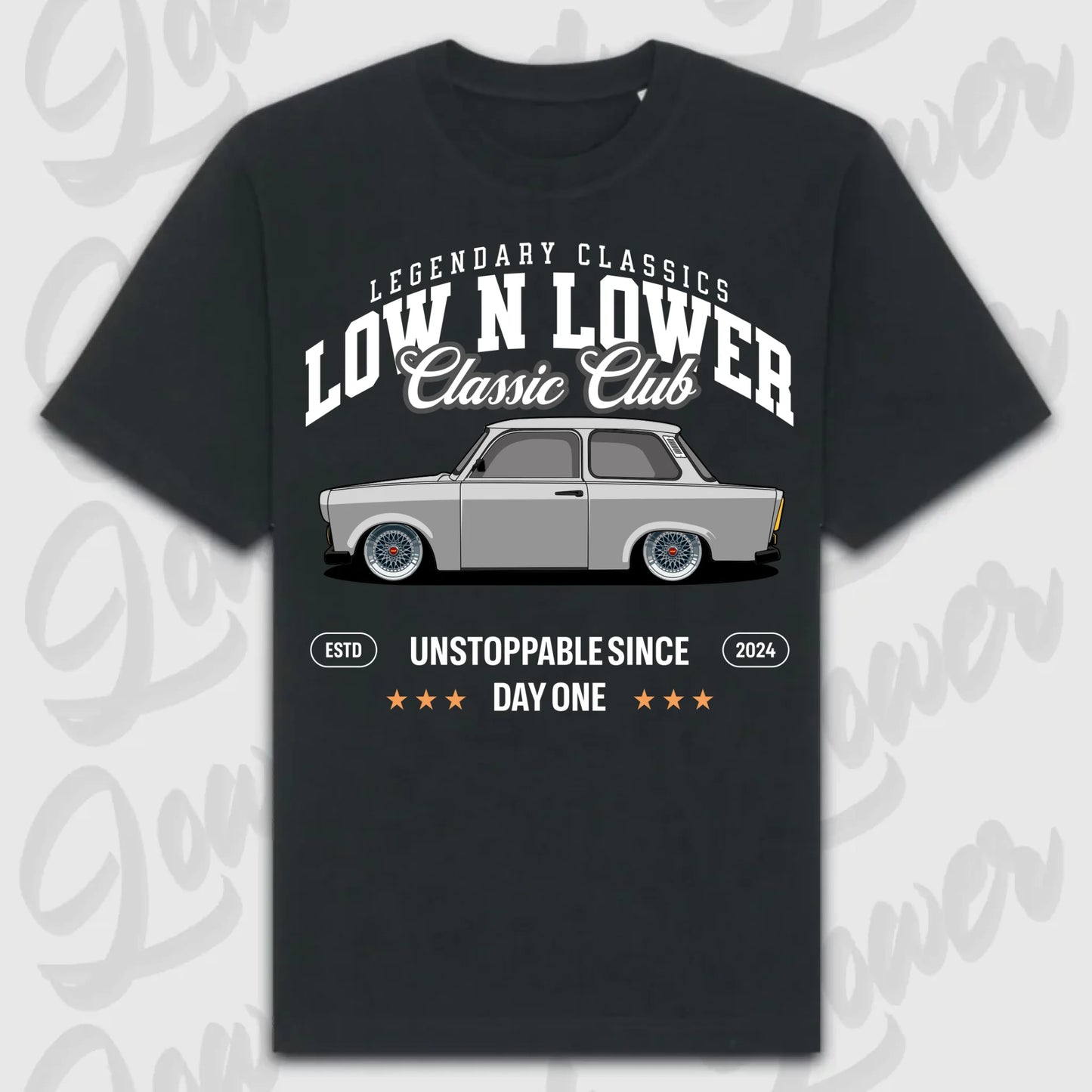 T-Shirt Trabant - personalisierbar Oversized T-Shirt ( Front Print ) Black