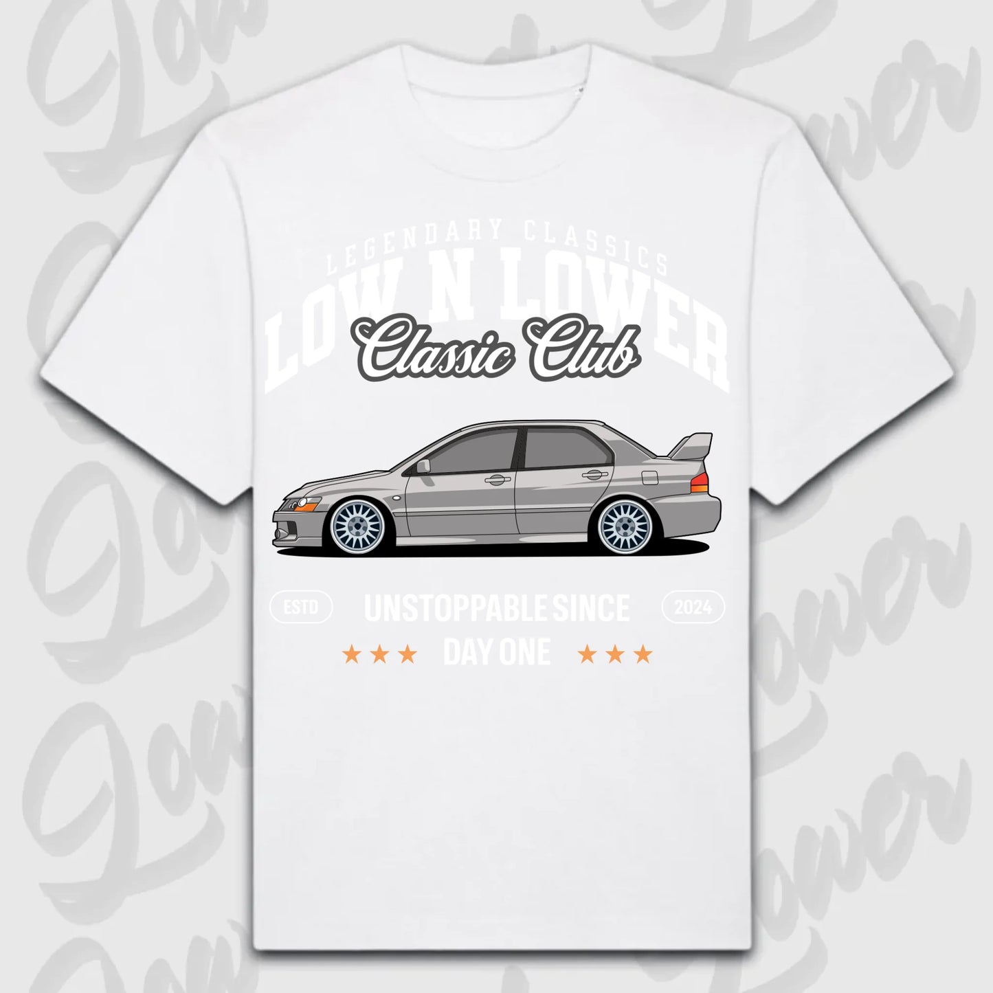 T-Shirt Evo 9 - personalisierbar Oversized T-Shirt ( Front Print ) White