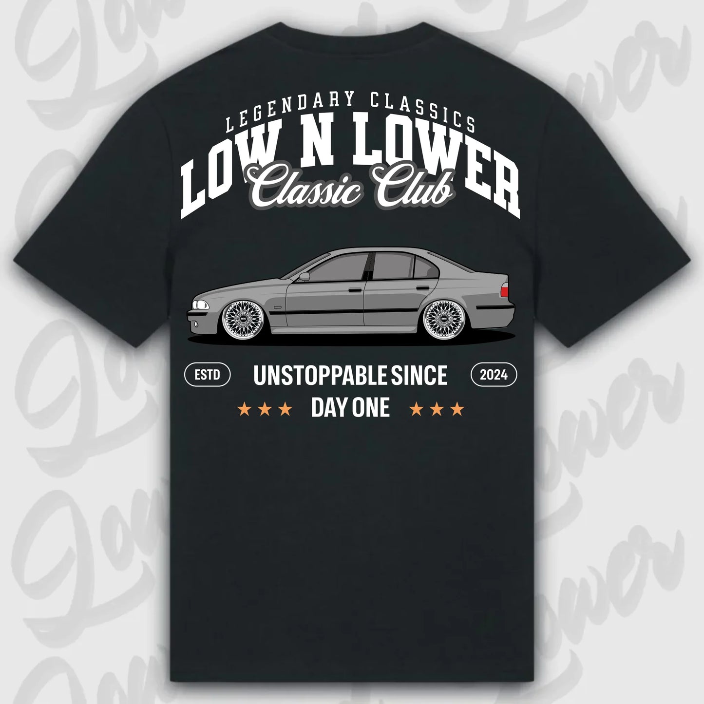 T-Shirt E39 - personalisierbar Standard T-Shirt ( Back Print ) Black