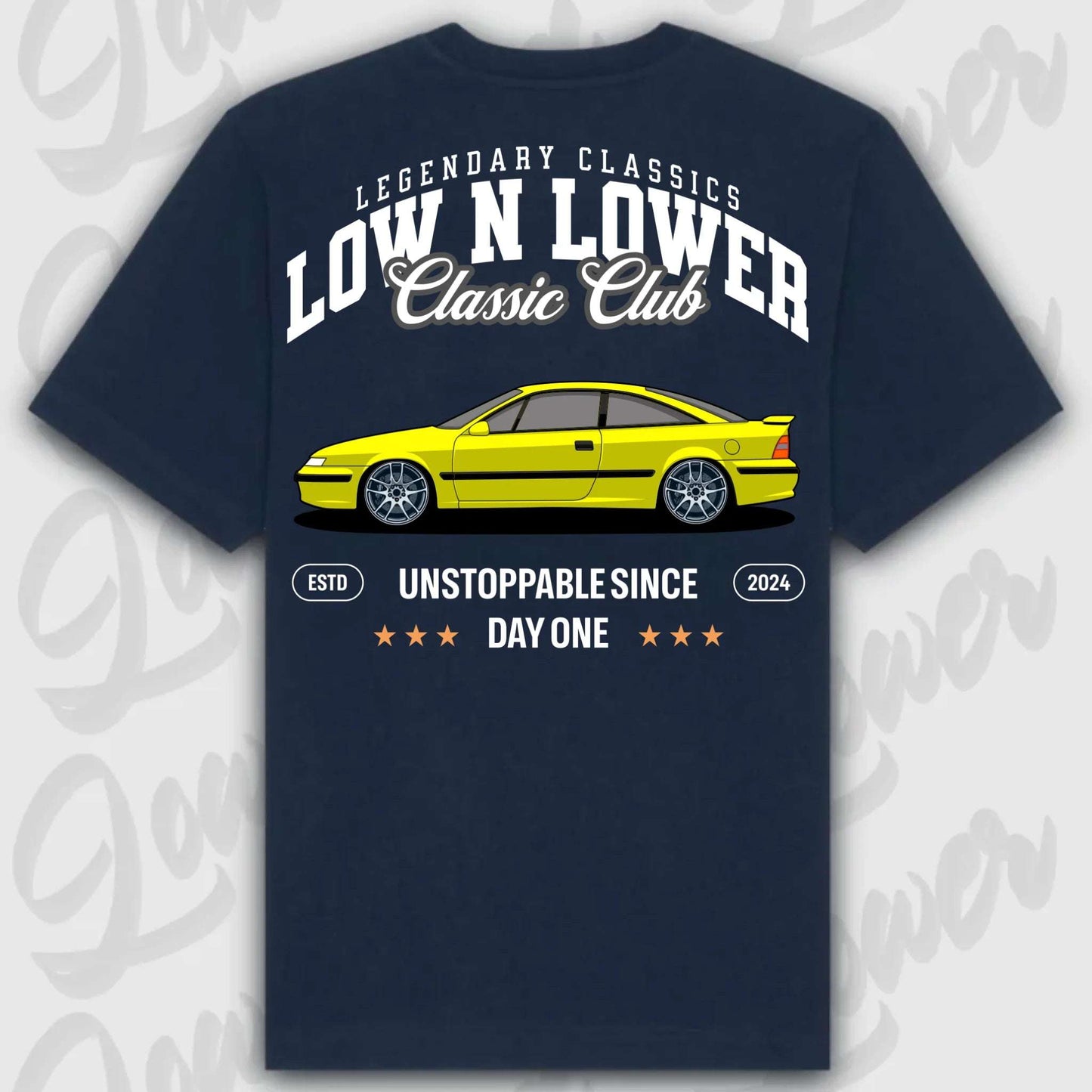 T-Shirt Calibra - personalisierbar Standard T-Shirt ( Back Print ) French-Navy