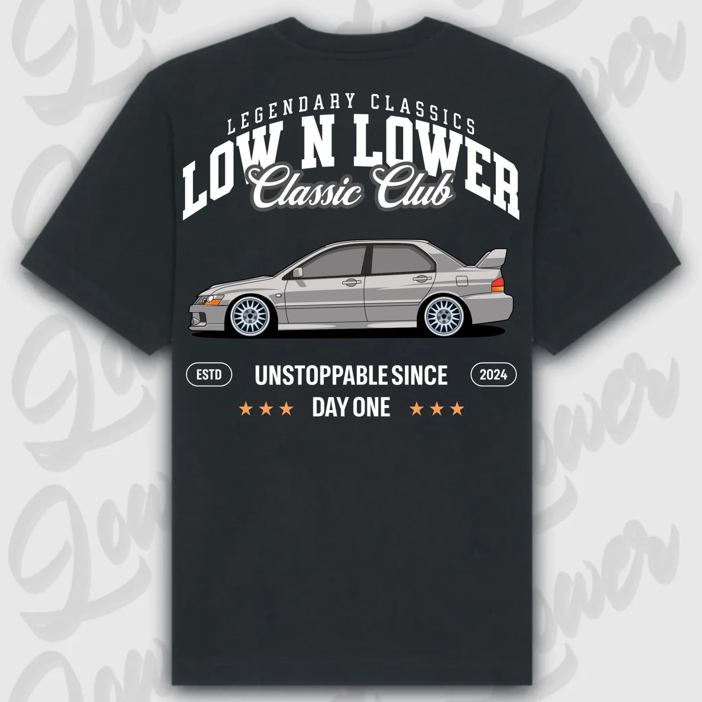 T-Shirt Evo 9 - personalisierbar Oversized T-Shirt ( Back Print ) Black