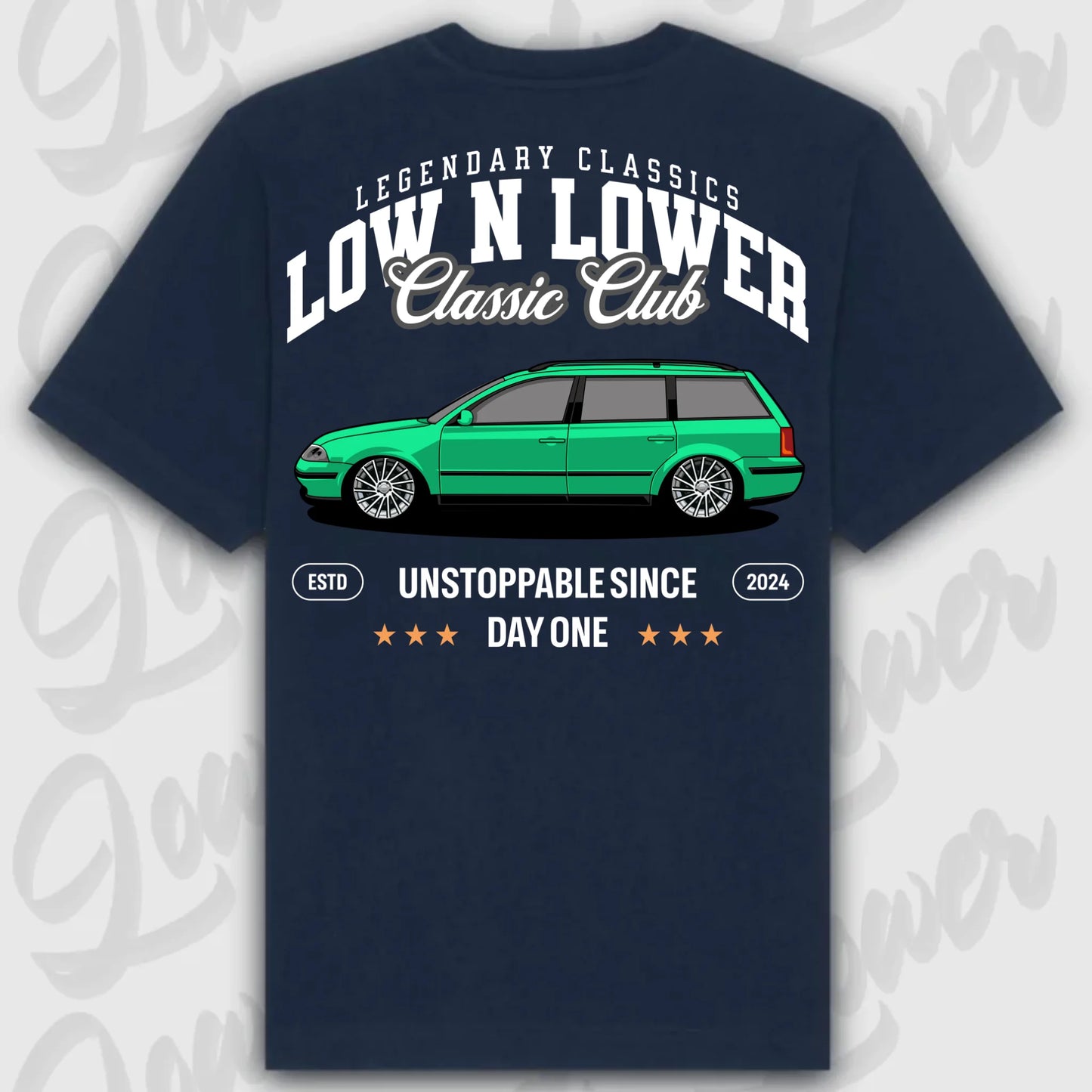 T-Shirt Passat 3 BG - personalisierbar Standard T-Shirt ( Back Print ) French-Navy