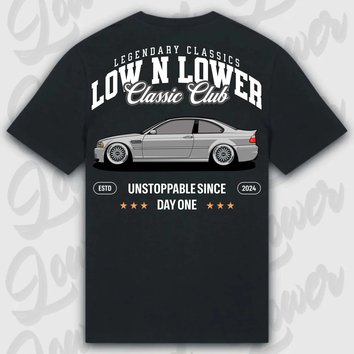 T-Shirt M3 E46 - personalisierbar Standard T-Shirt ( Back Print ) Black