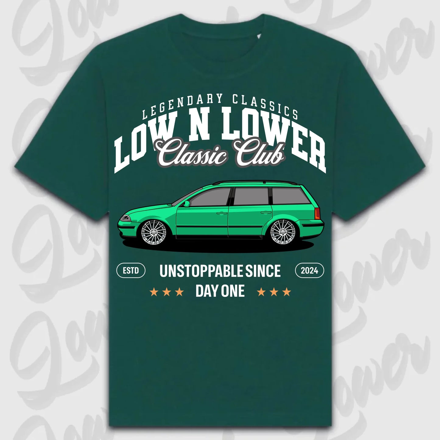 T-Shirt Passat 3 BG - personalisierbar Oversized T-Shirt ( Front Print ) Glazed-Green