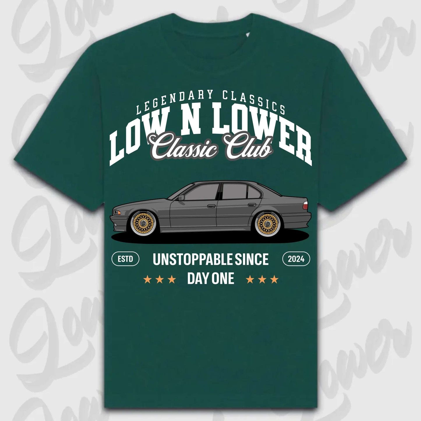 T-Shirt E38 - personalisierbar Oversized T-Shirt ( Front Print ) Glazed-Green
