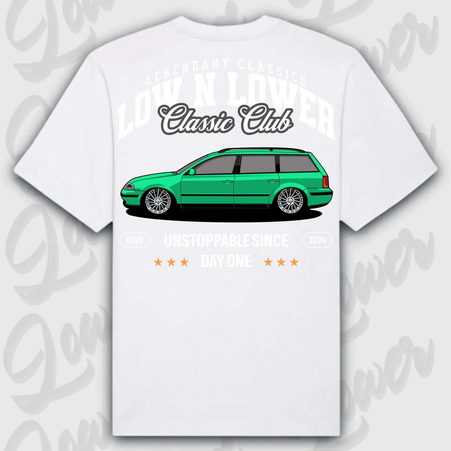 T-Shirt Passat 3 BG - personalisierbar Oversized T-Shirt ( Back Print ) White
