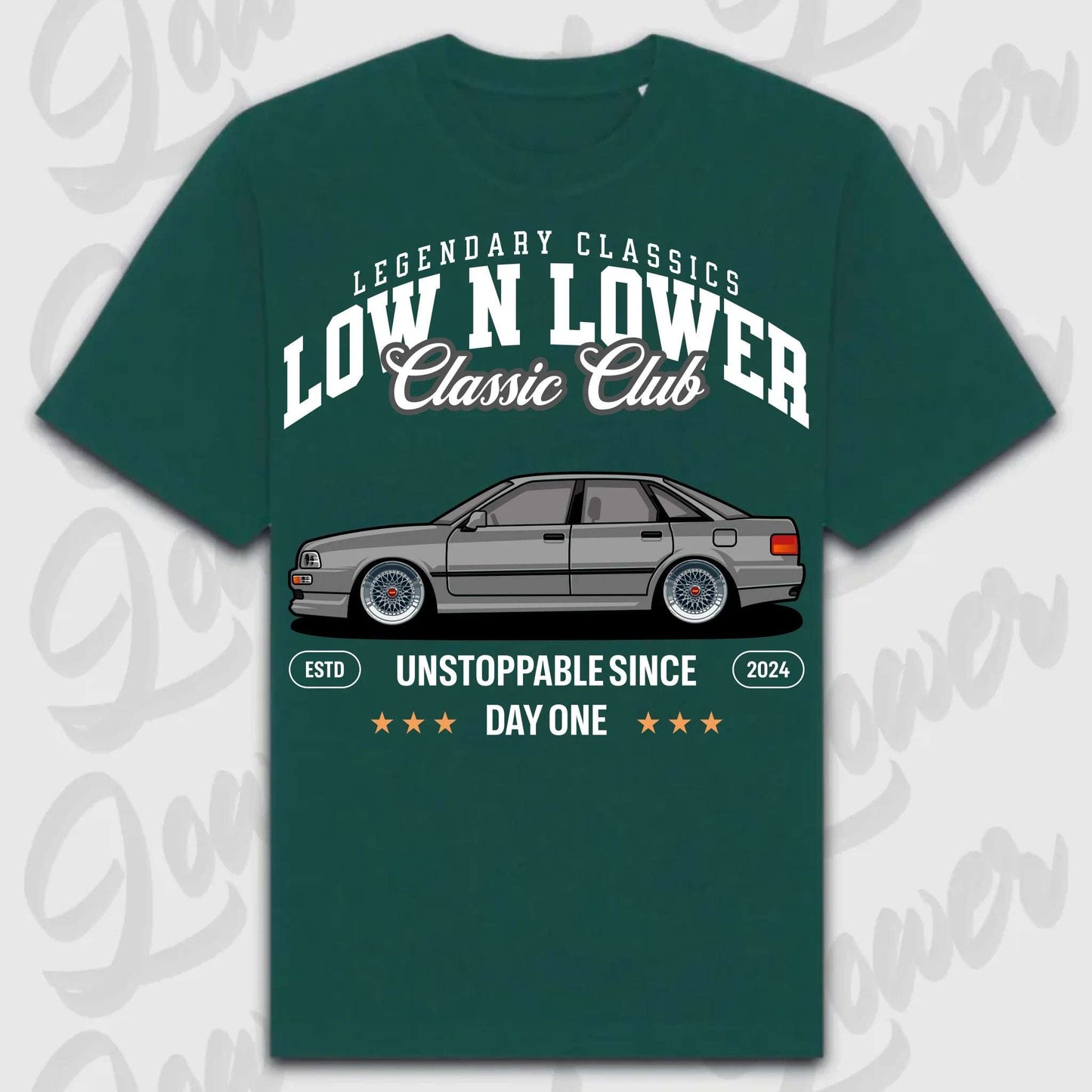 T-Shirt Audi 80 - personalisierbar Oversized T-Shirt ( Front Print ) Glazed-Green