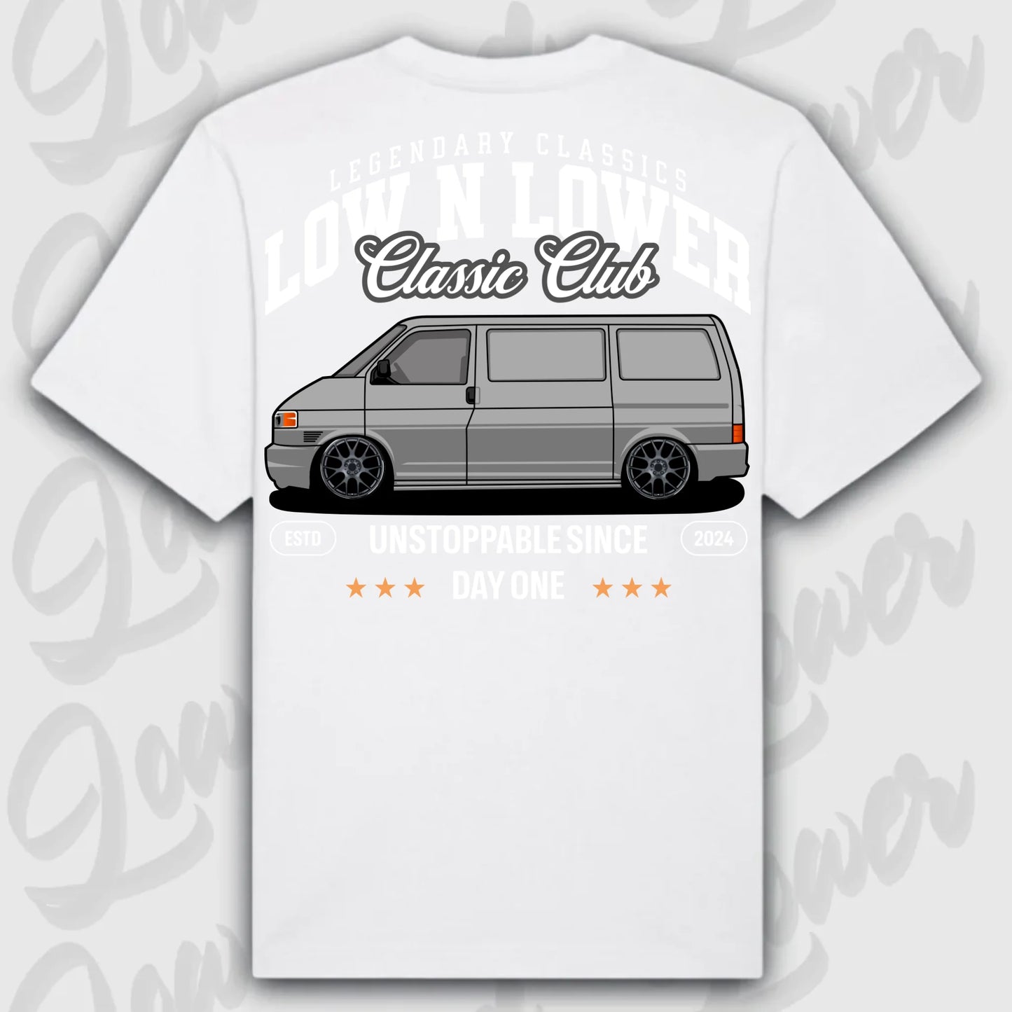 T-Shirt T4 - personalisierbar Oversized T-Shirt ( Back Print ) White