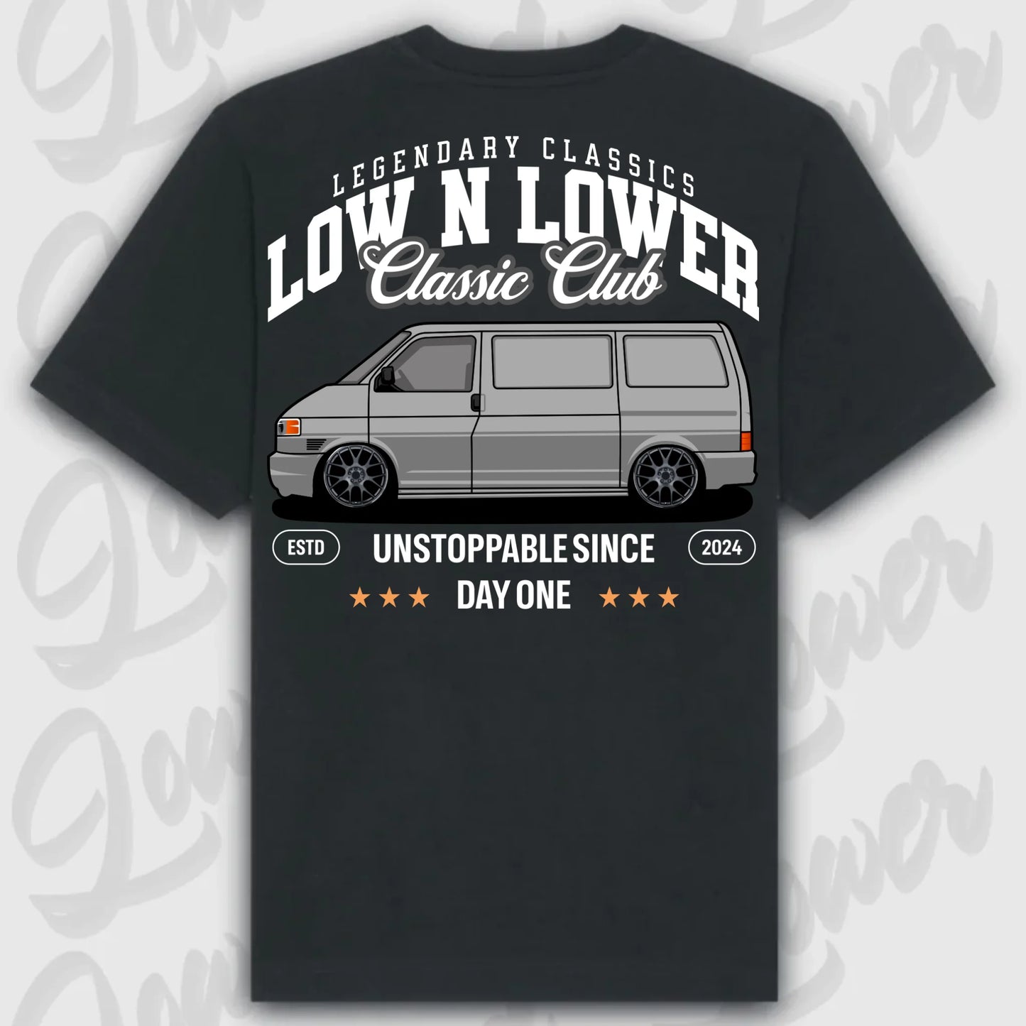 T-Shirt T4 - personalisierbar Oversized T-Shirt ( Back Print ) Black