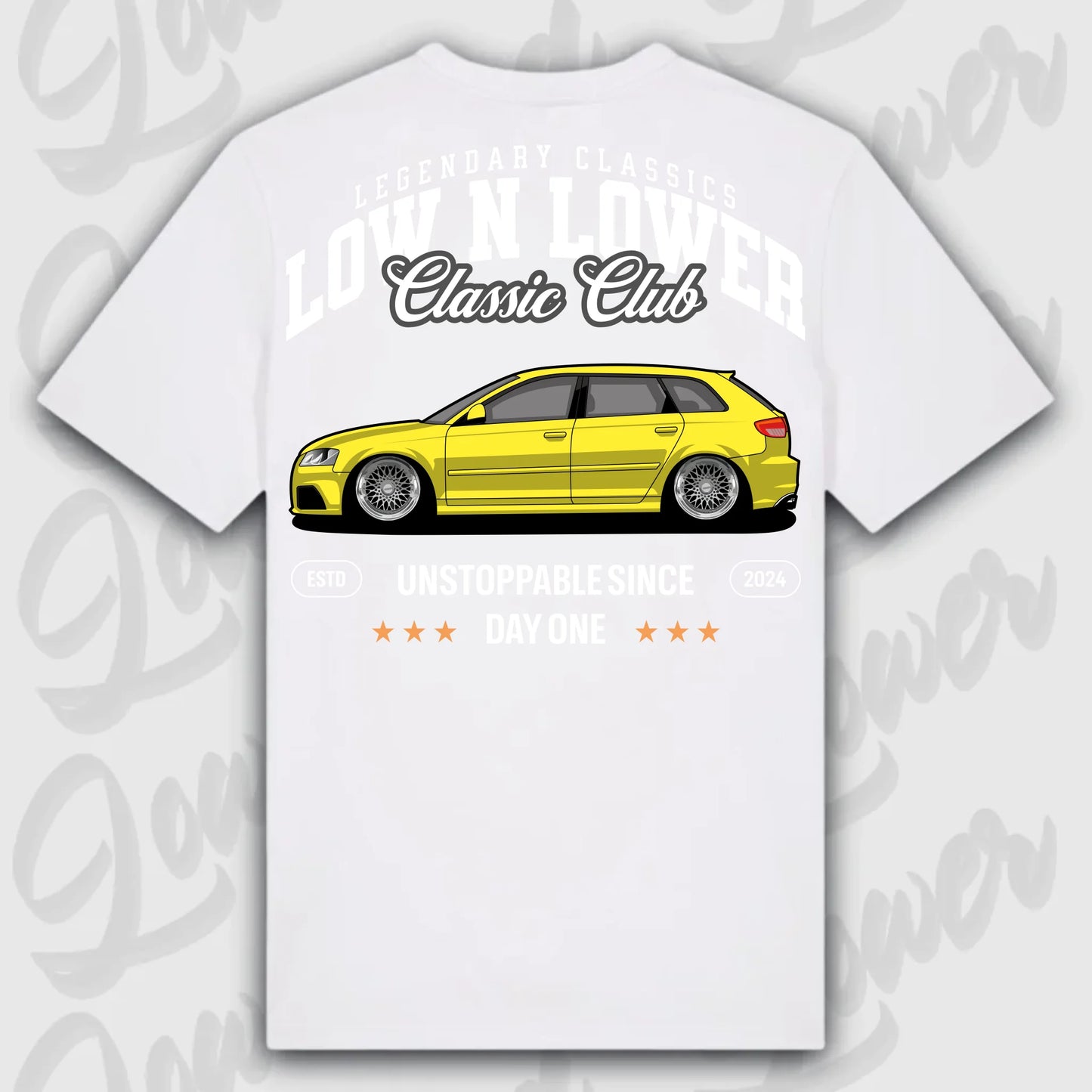 T-Shirt RS3 8P - personalisiert Standard T-Shirt ( Back Print ) White