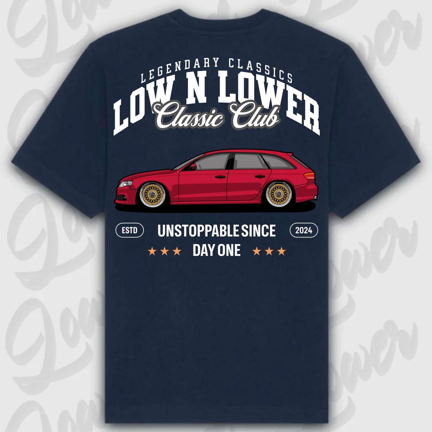 T-Shirt B8 Avant - personalisiert Standard T-Shirt ( Back Print ) French-Navy