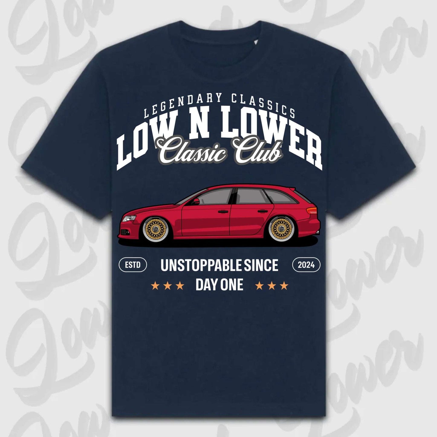 T-Shirt B8 Avant - personalisiert Oversized T-Shirt ( Front Print ) French-Navy