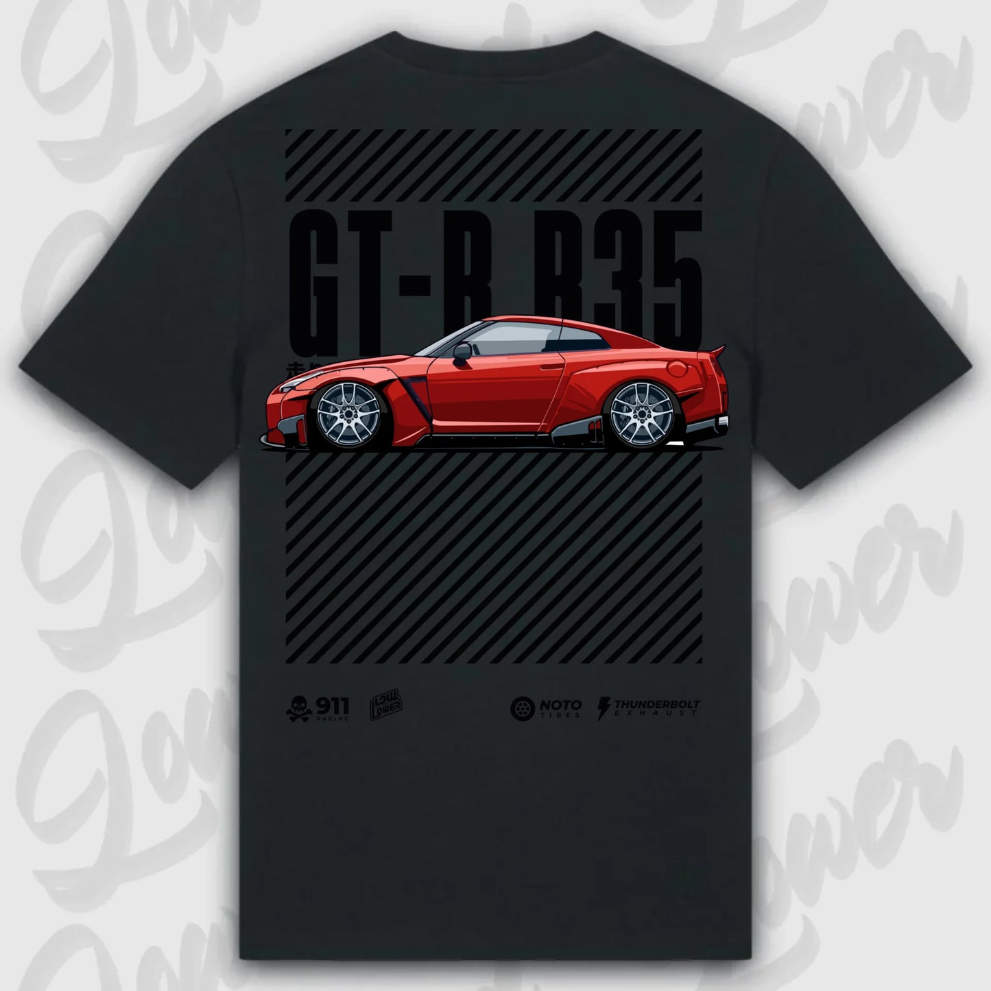 Mockup Stand shirt teeinblue - shirt Over 1