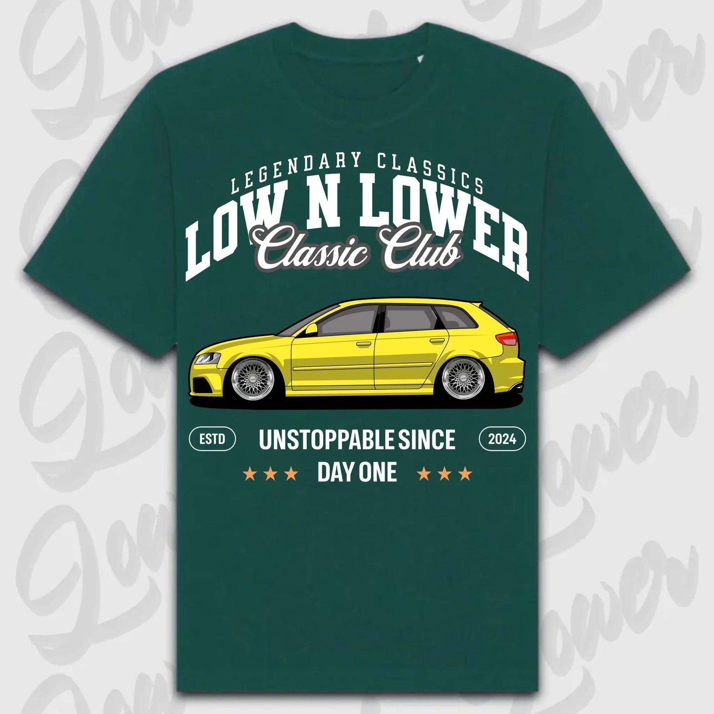 T-Shirt RS3 8P - personalisiert Oversized T-Shirt ( Front Print ) Glazed-Green