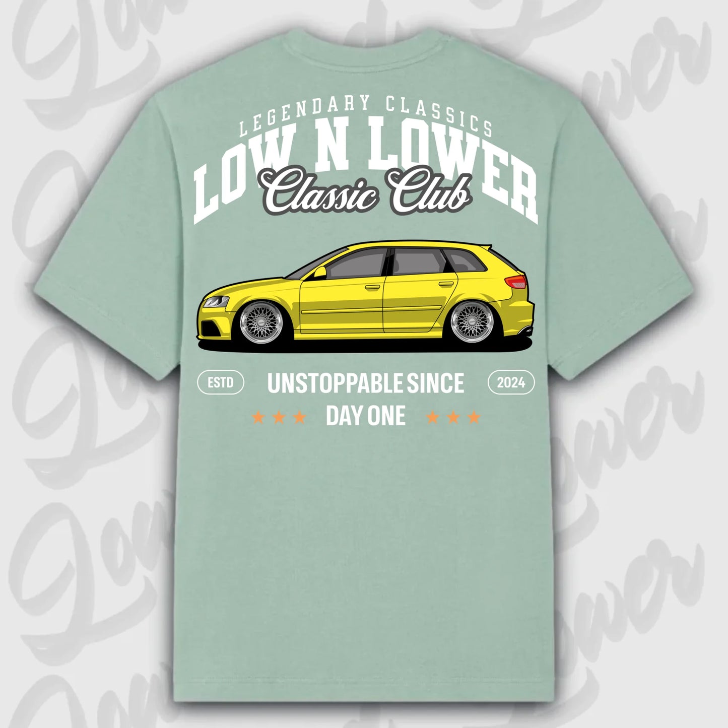 T-Shirt RS3 8P - personalisiert Oversized T-Shirt ( Back Print ) Aloe