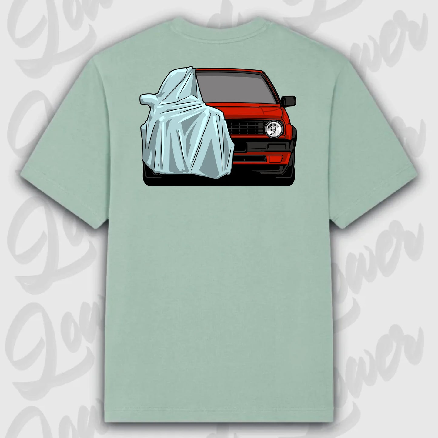 T-Shirt Golf MK2 Front - personalisierbar Oversized T-Shirt ( Back Print ) Aloe
