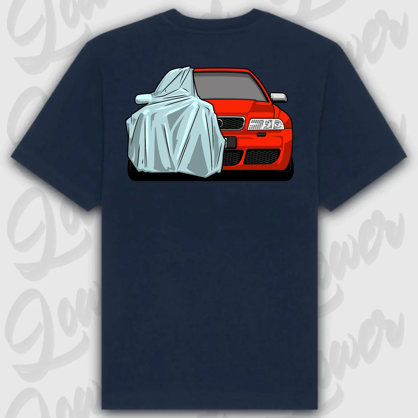 T-Shirt Audi B5 Front Standard T-Shirt ( Back Print ) French-Navy