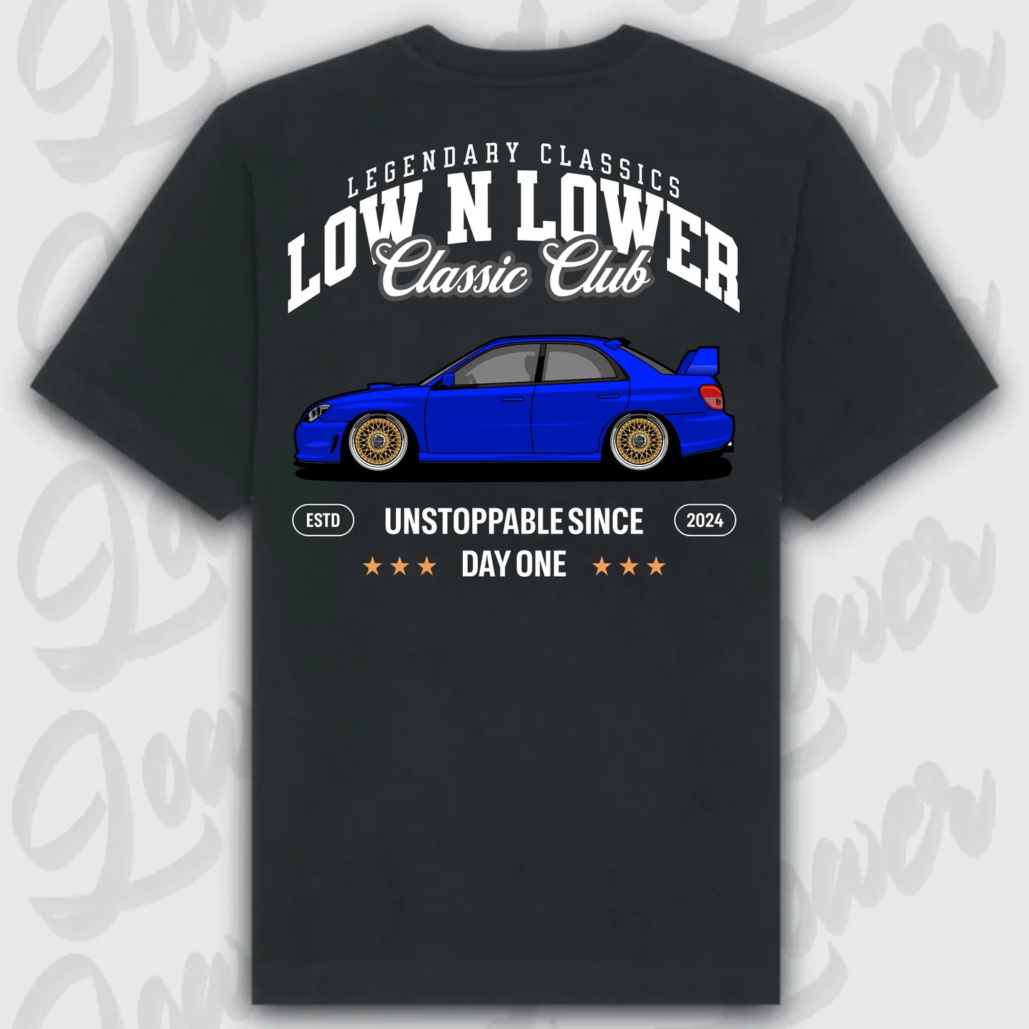 T-Shirt WRX 2. Gen - personalisiert Oversized T-Shirt ( Back Print ) Black