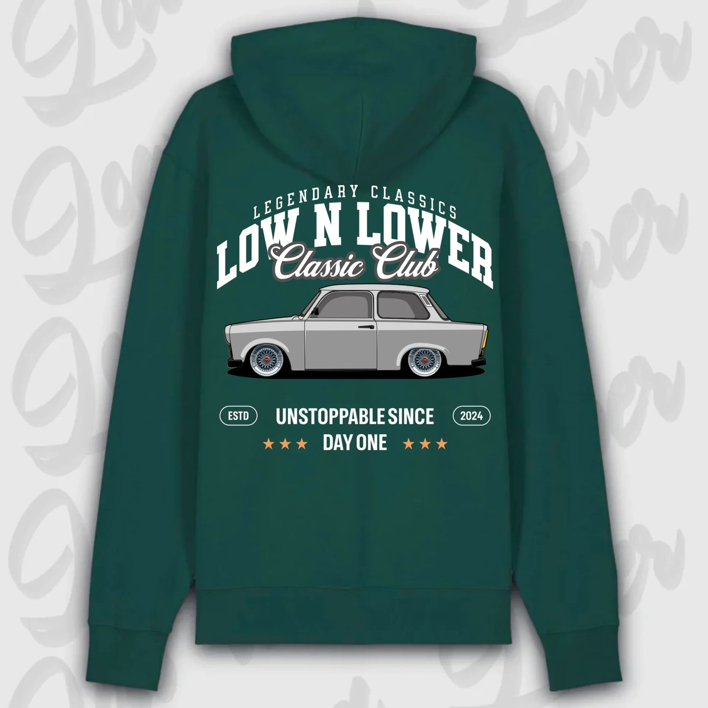 Hoodie Trabant - personalisierbar Premium Hoodie Glazed-Green