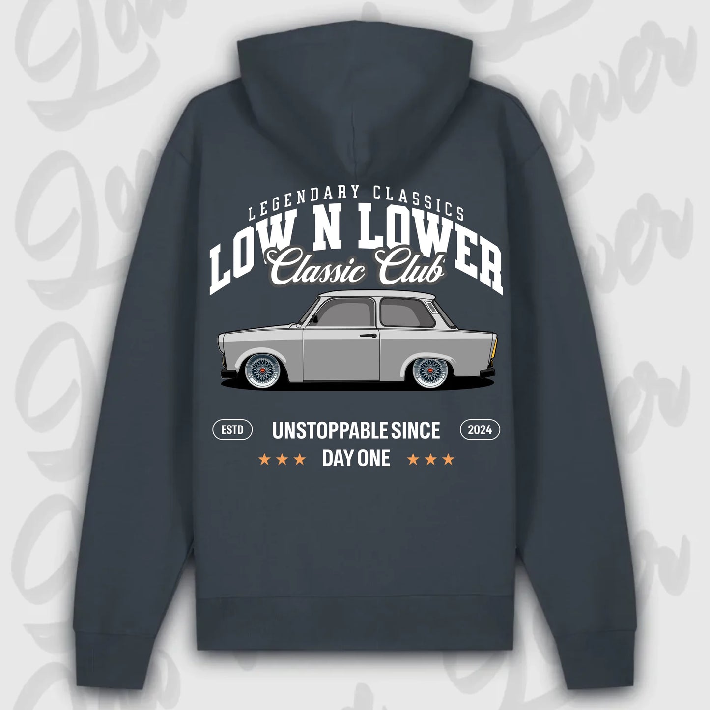 Hoodie Trabant - personalisierbar Premium Hoodie India-Ink-Grey