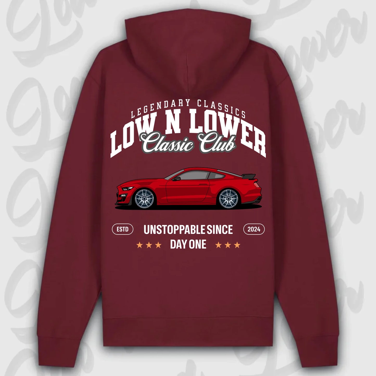 Hoodie Mustang 2020 - personalisierbar Premium Hoodie Burgundy