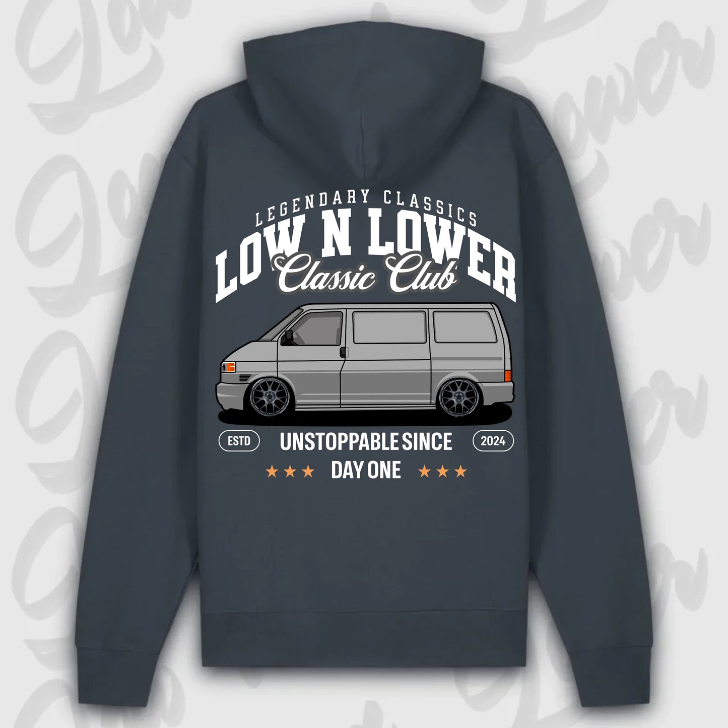 Hoodie T4 - personalisierbar Premium Hoodie India-Ink-Grey
