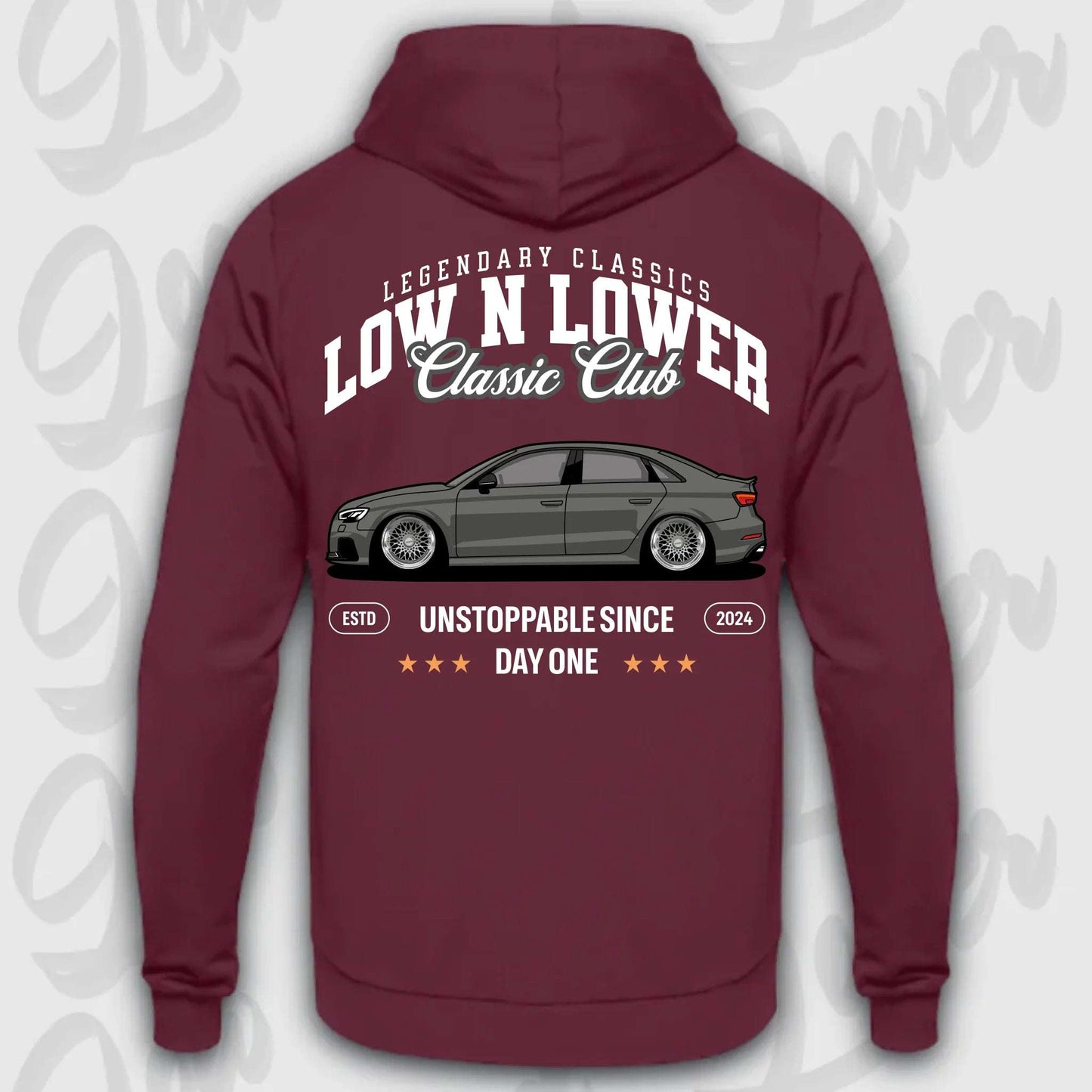Hoodie RS3 C8 - personalisiert Standard Hoodie Burgundy