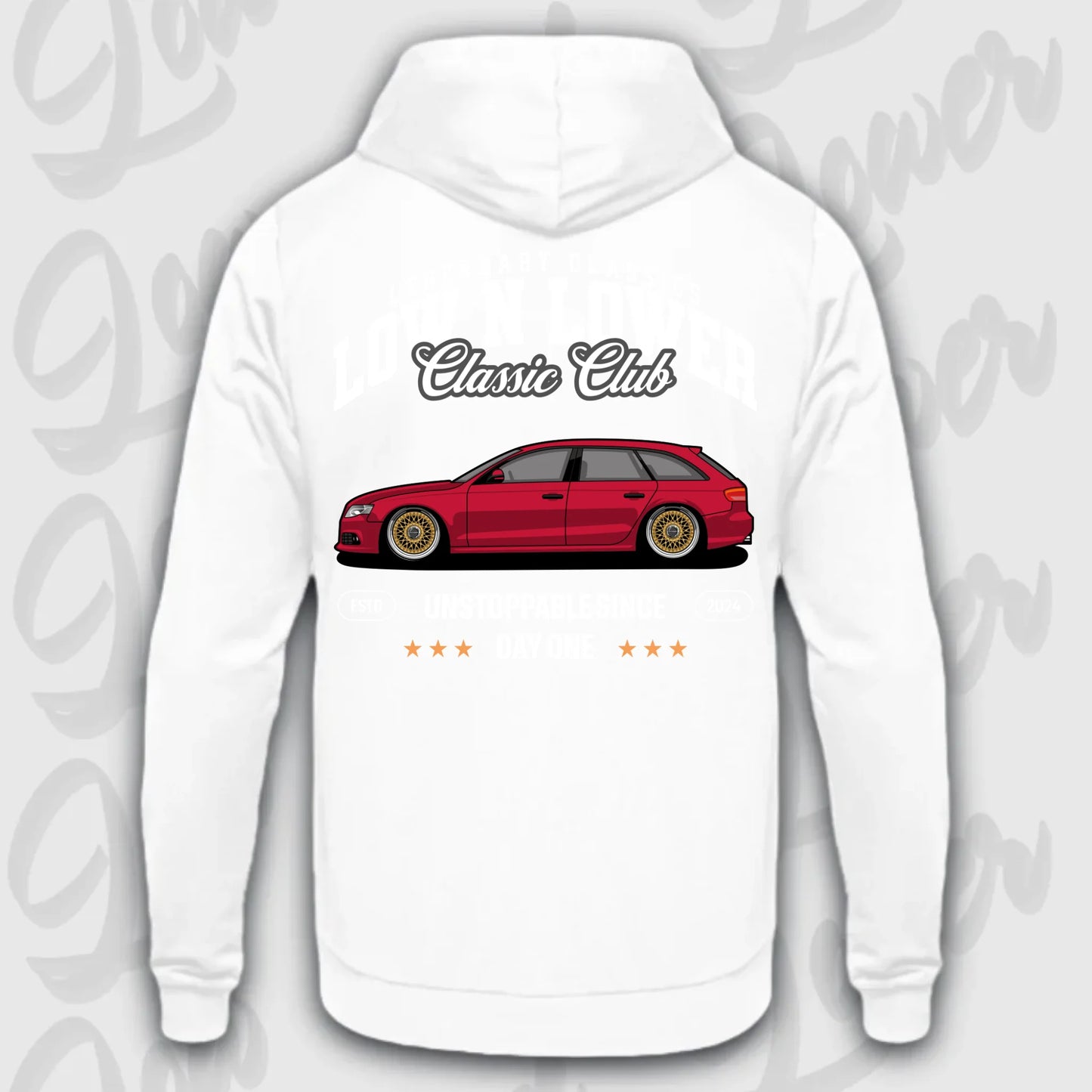 Hoodie B8 Avant - personalisiert Standard Hoodie Arctic-White