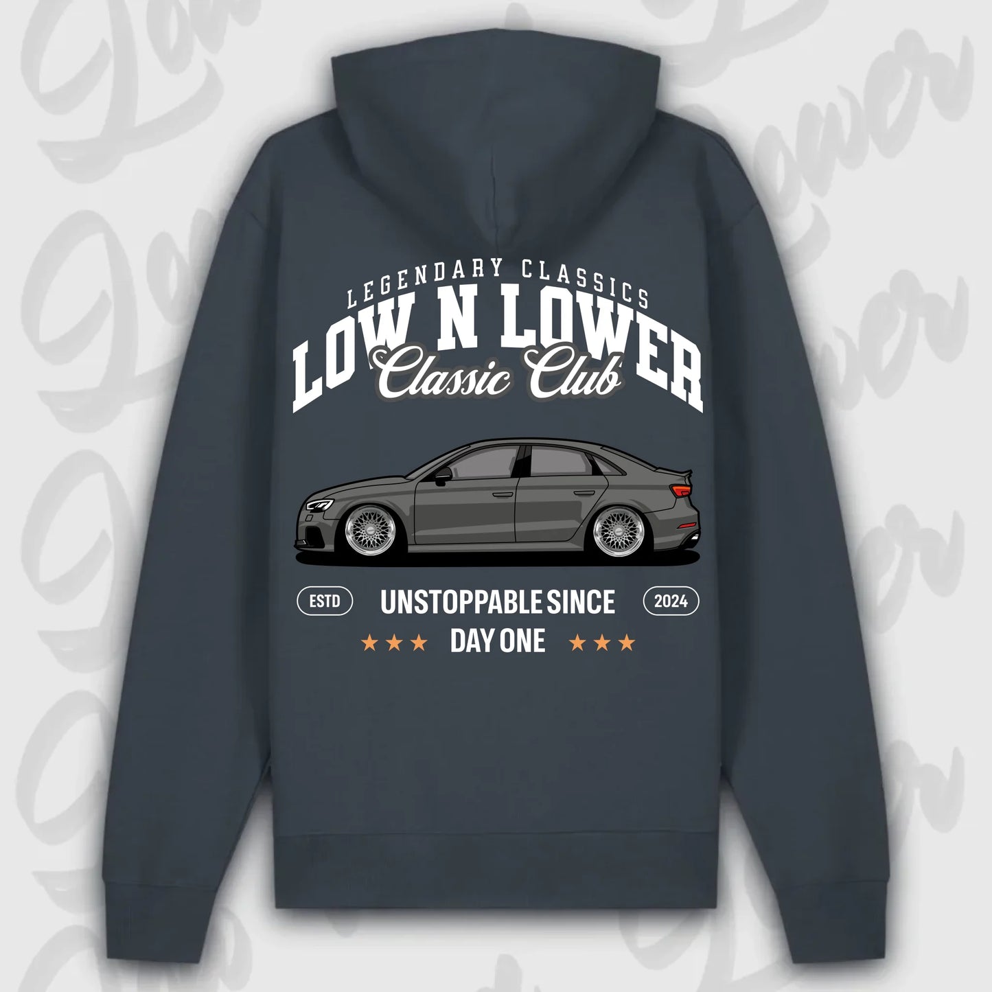 Hoodie RS3 C8 - personalisiert Premium Hoodie India-Ink-Grey